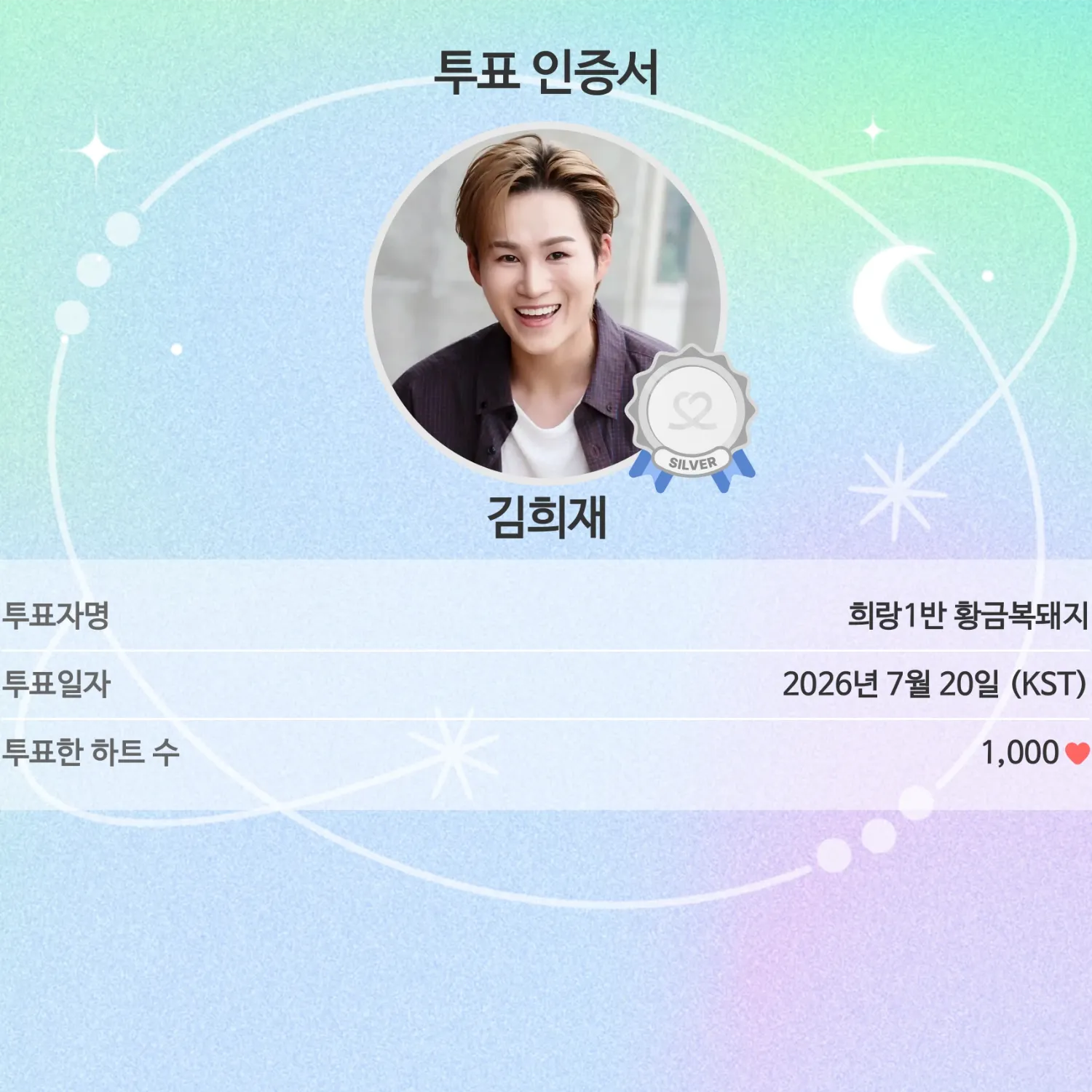 김희재의 비하인드 컷