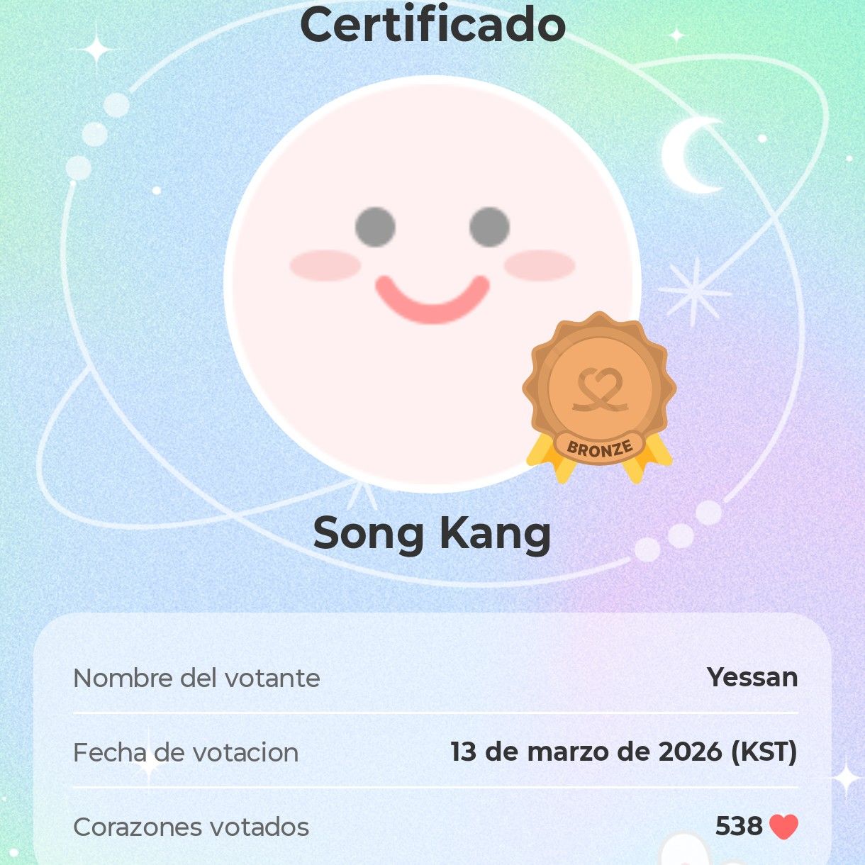 Recent activity shot of Song Kang