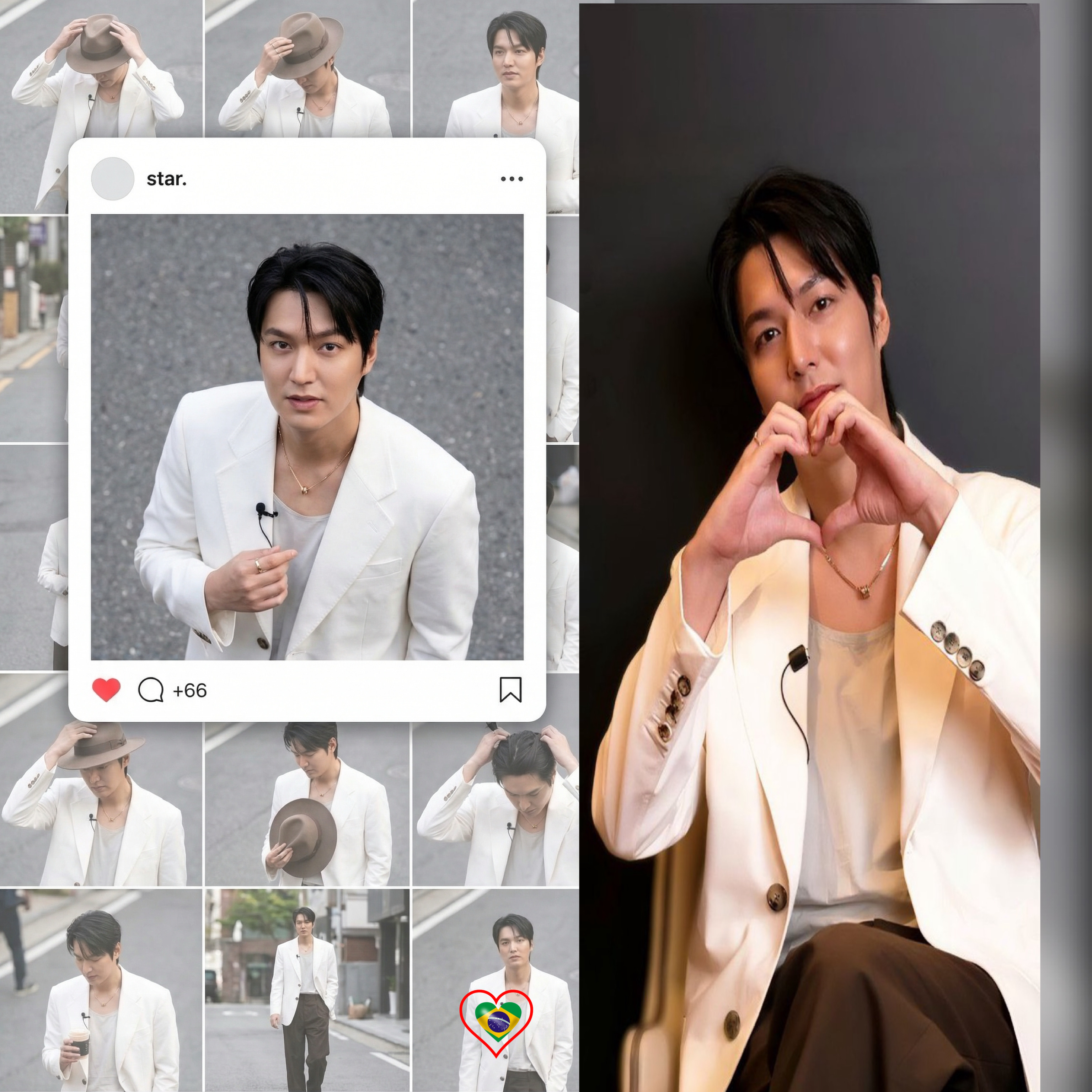 粉丝拍下的李敏镐瞬间