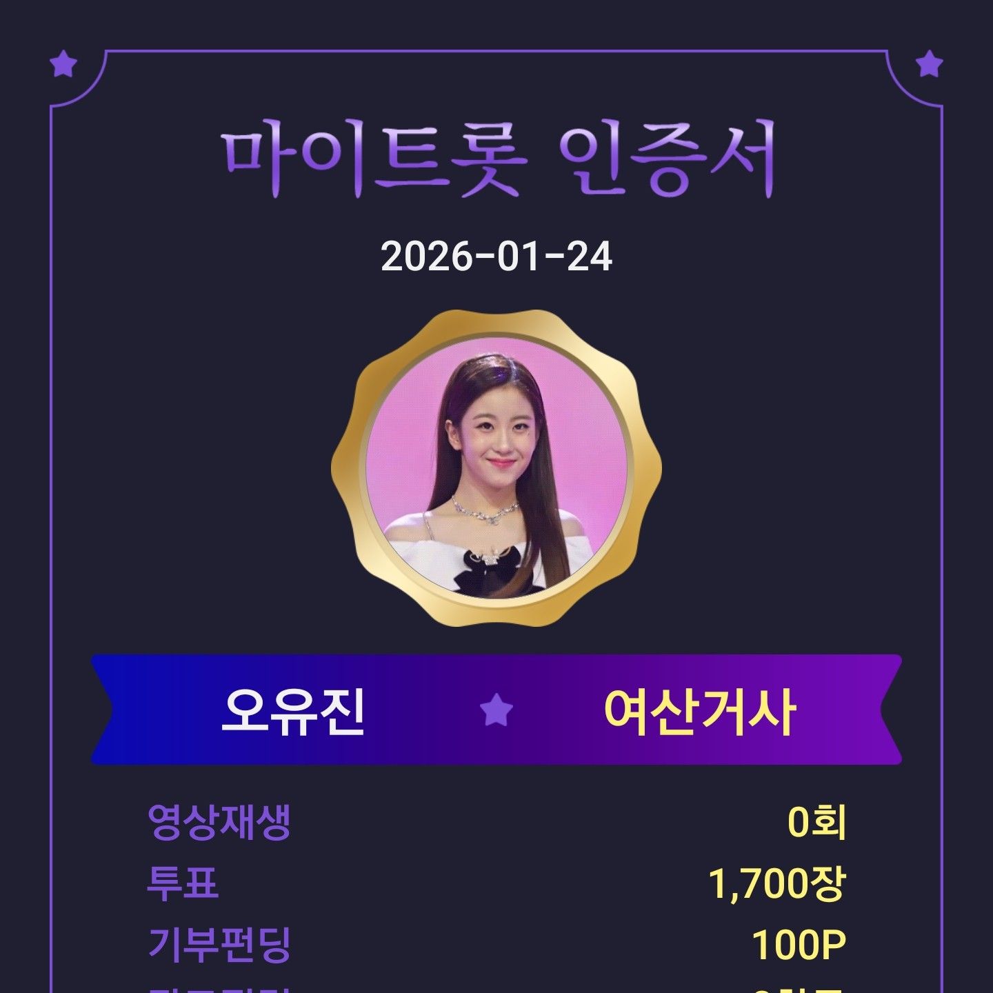 Latest photo of Oh Yujin