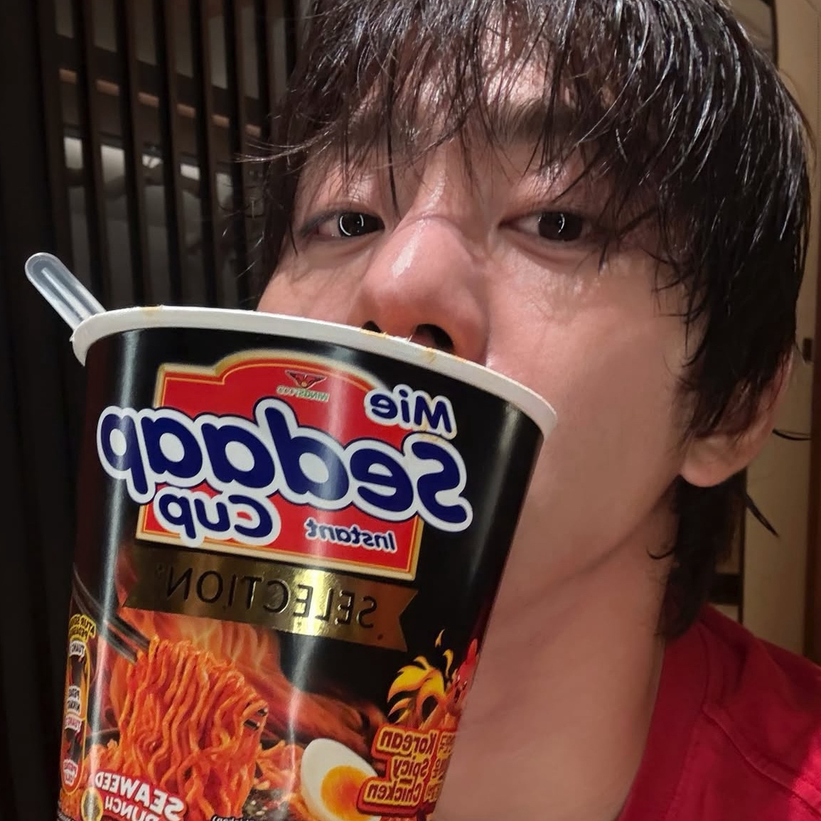 A moment captured by a fan of Ahn Hyoseop