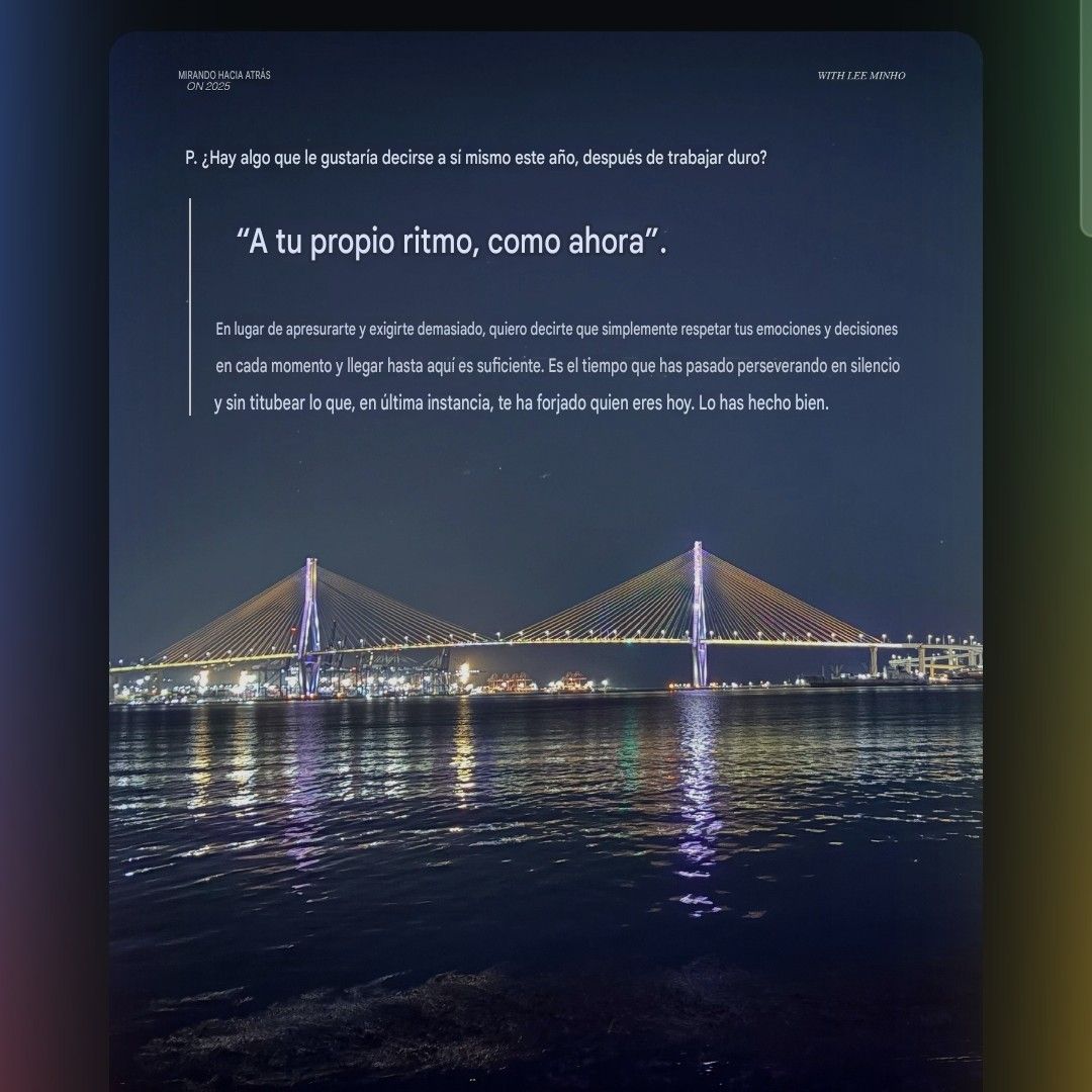 Recent activity shot of Lee Minho