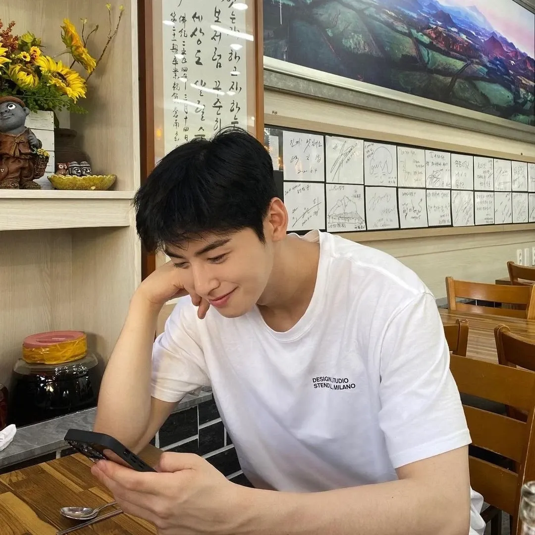 Behind-the-scenes cut of Cha Eunwoo