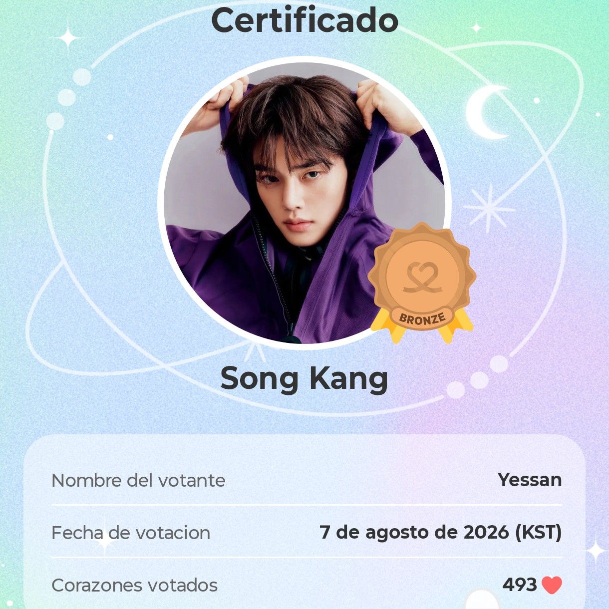 Recent activity shot of Song Kang