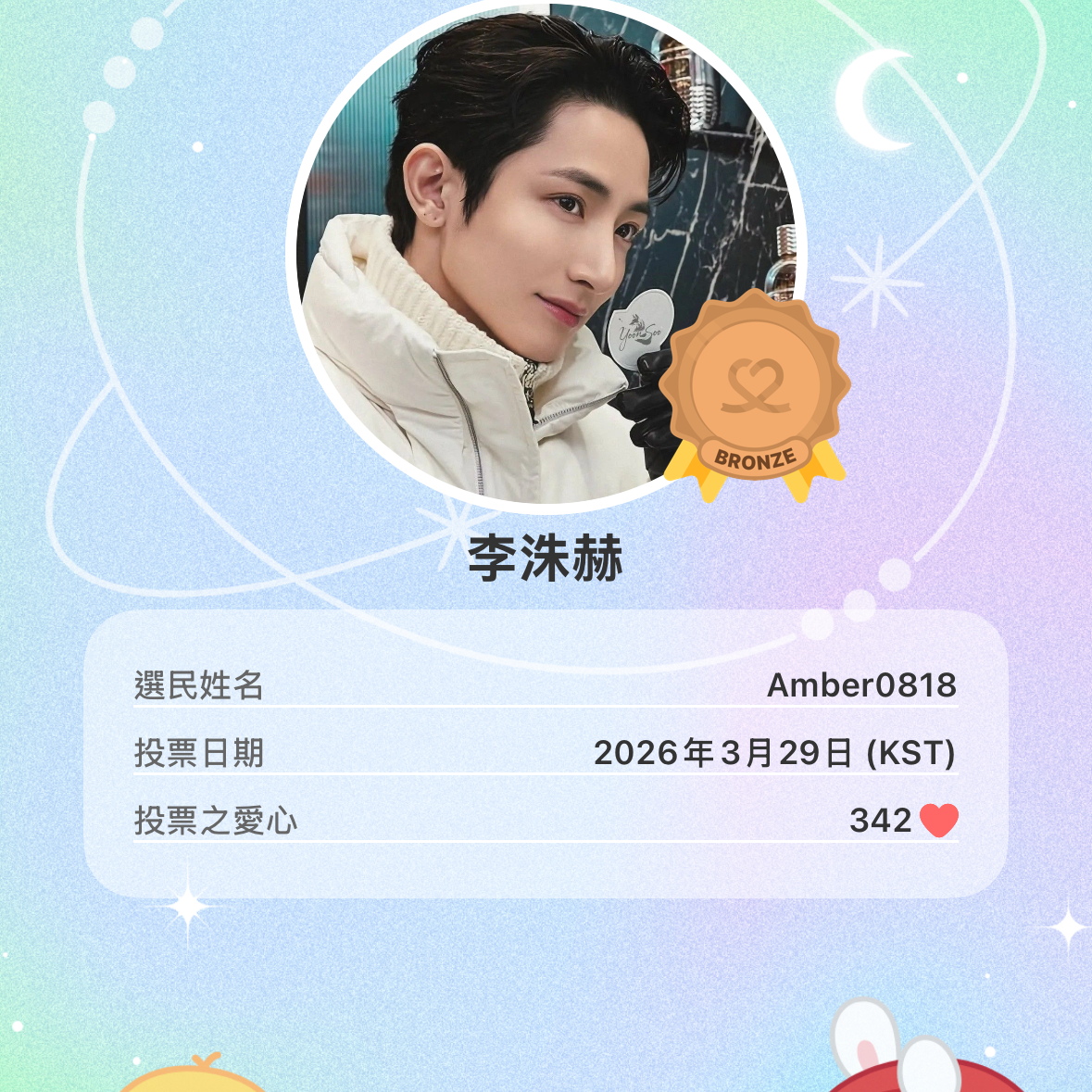 Recent activity shot of Lee Soohyuk