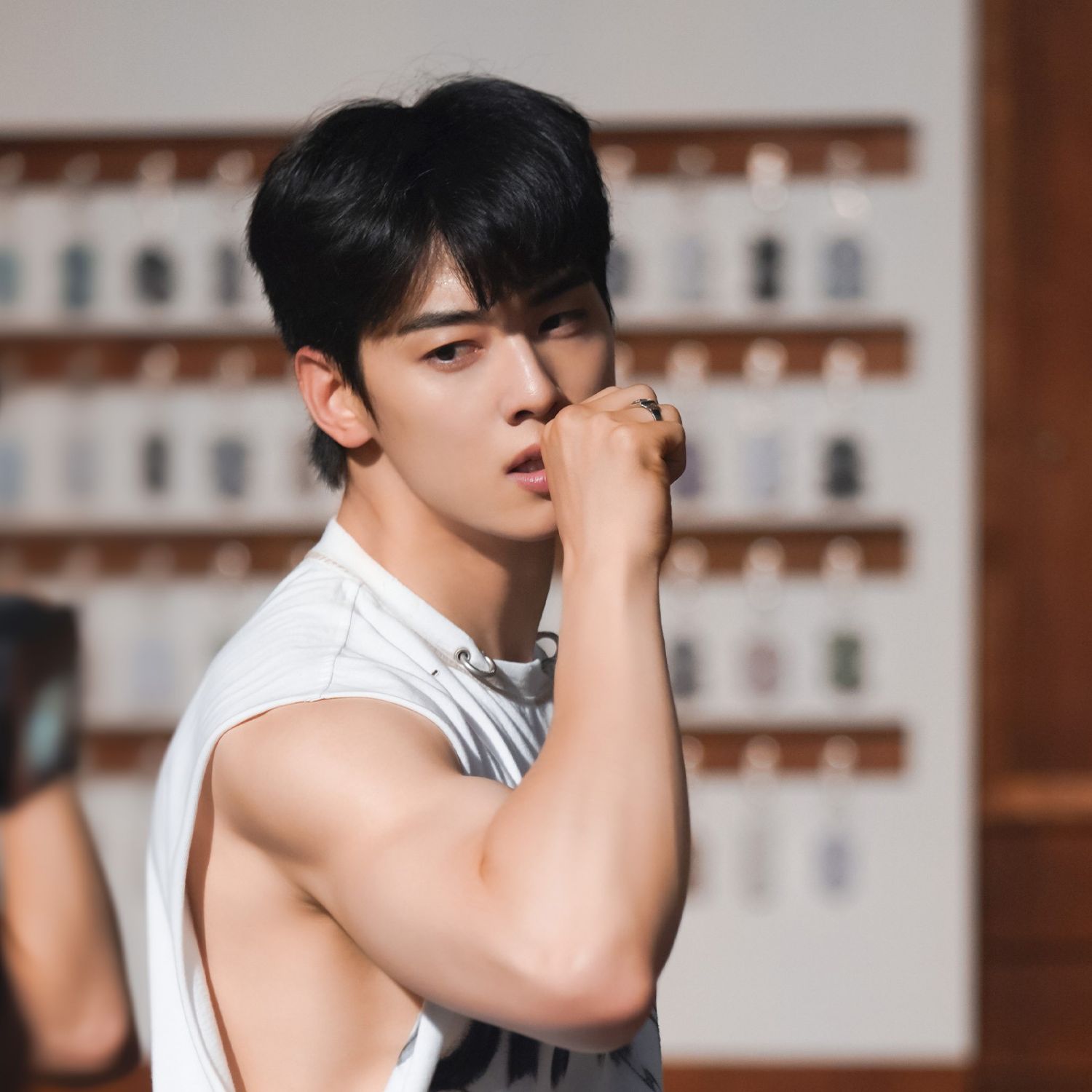 A moment captured by a fan of Cha Eunwoo