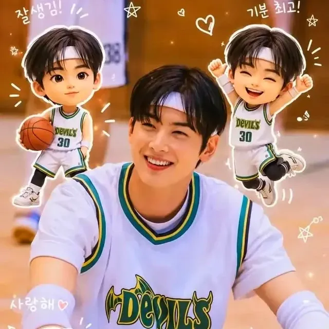 Behind-the-scenes cut of Cha Eunwoo