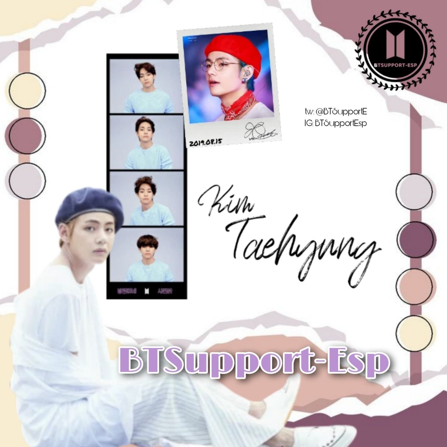 Recent activity shot of Kim Taehyung (V)