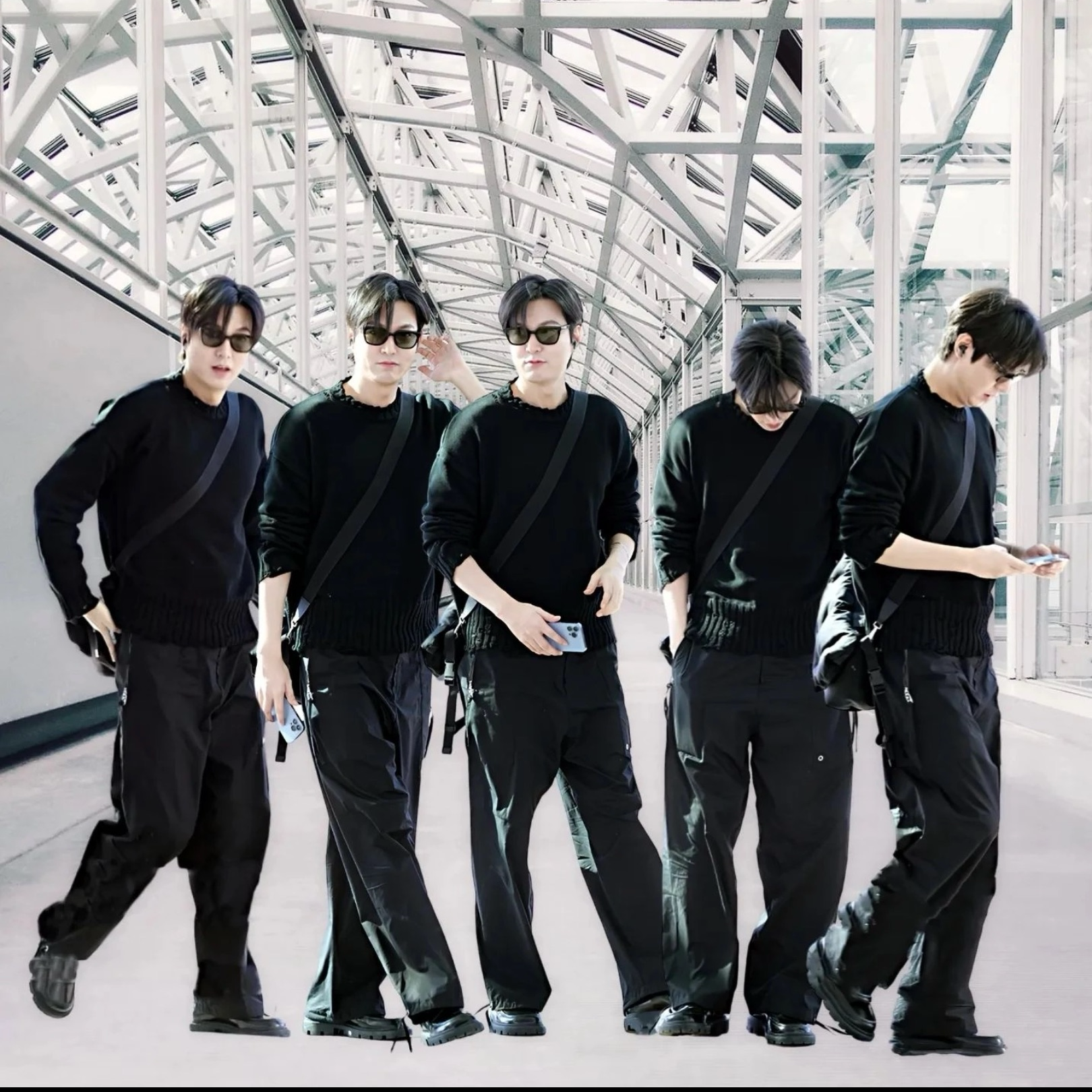 粉丝拍下的李敏镐瞬间