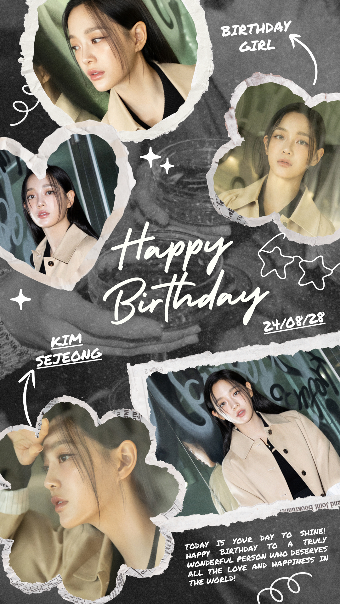Special wallpaper made by Kim Sejeong's fans