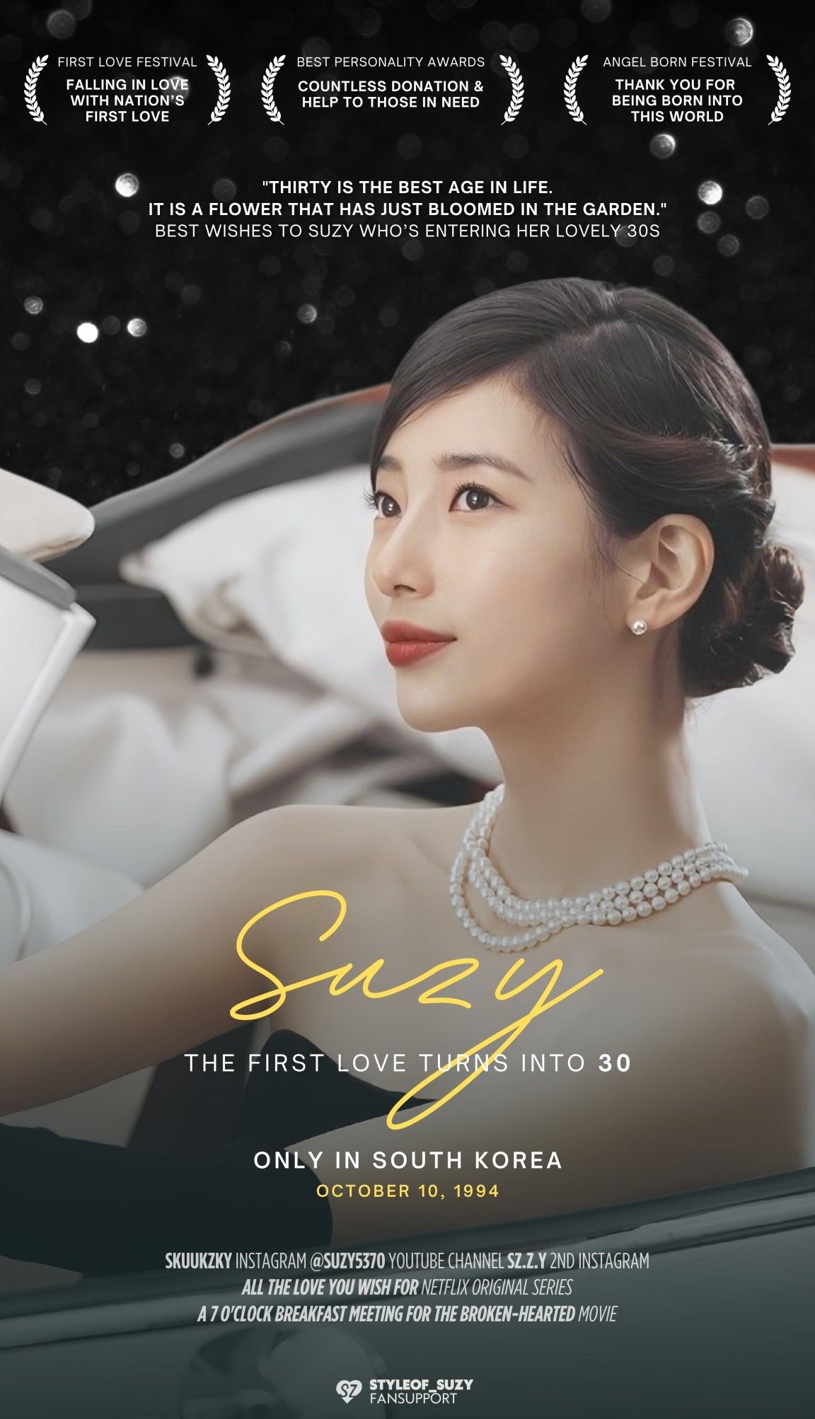 Wallpaper emosional yang dibagikan penggemar untuk Bae Suzy