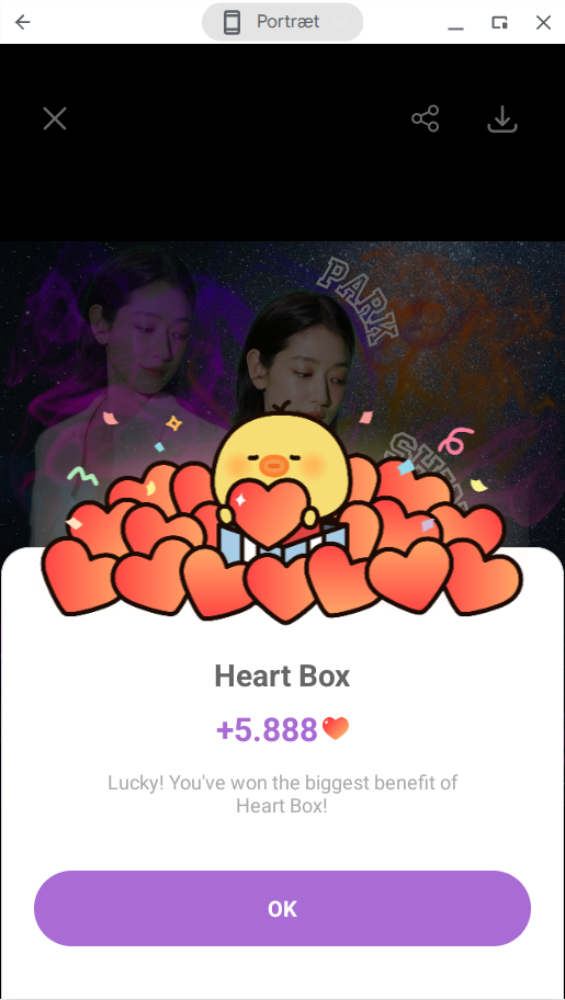 Emotional wallpaper shared by fans for Park Shinhye