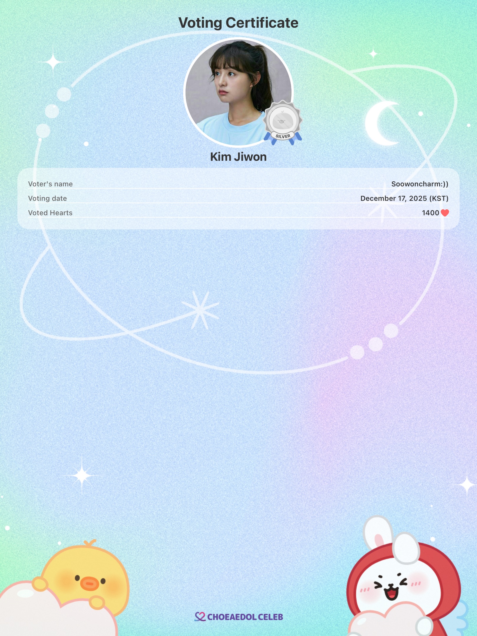 Behind-the-scenes cut of Kim Jiwon