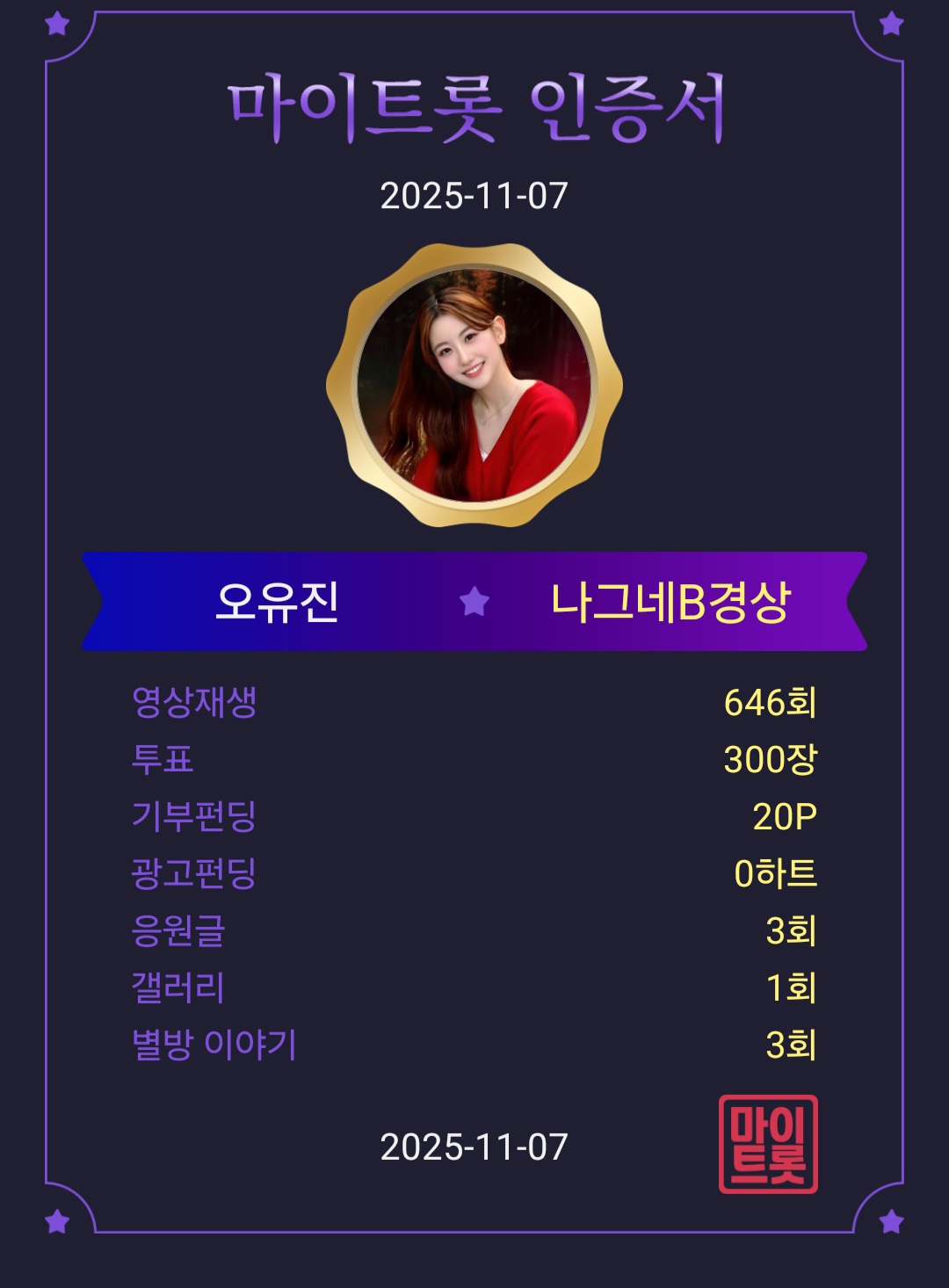 오유진의 비하인드 컷