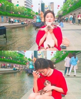 A moment captured by a fan of Kim Saeron