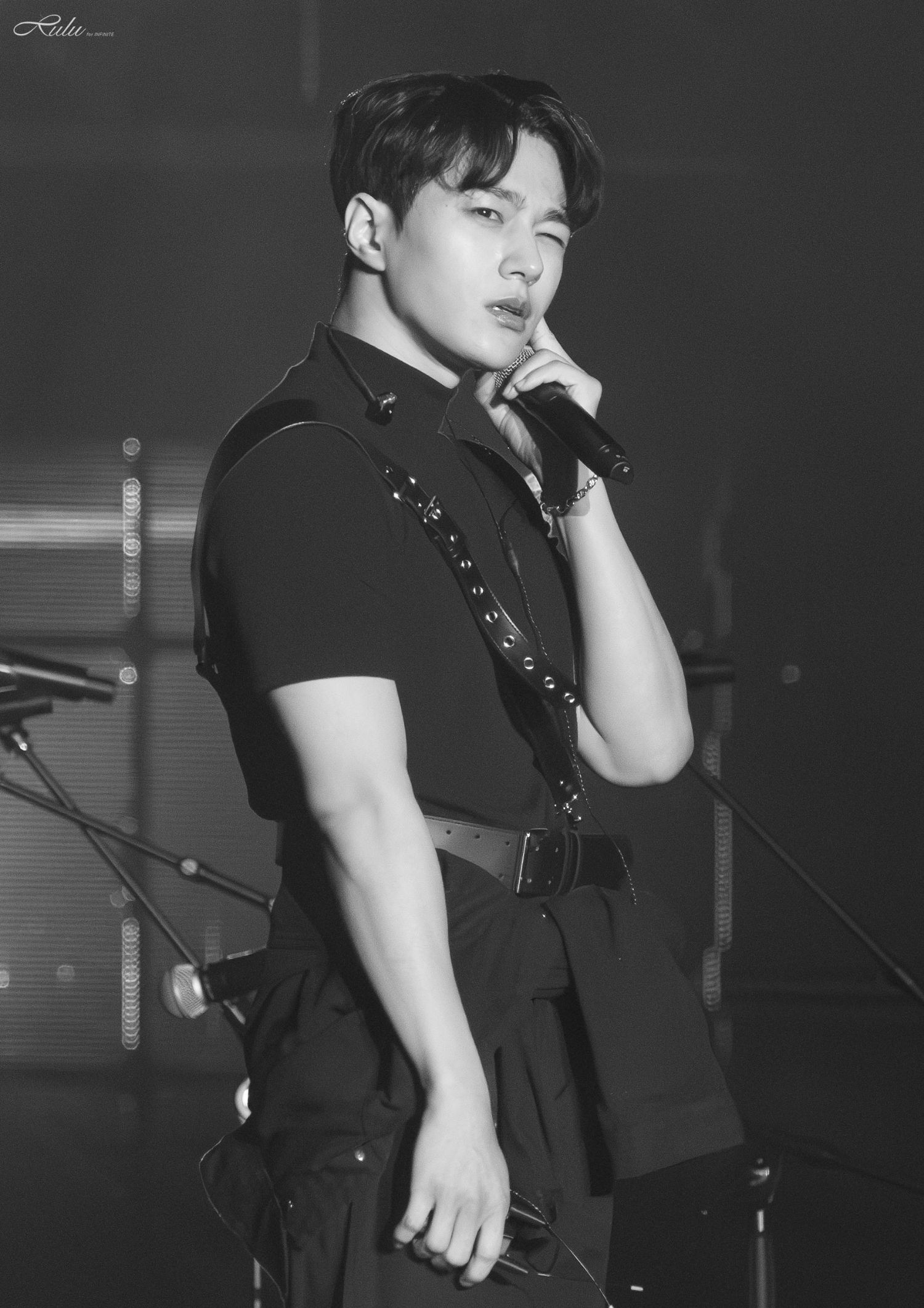 Recent activity shot of Kim Myungsoo (L)