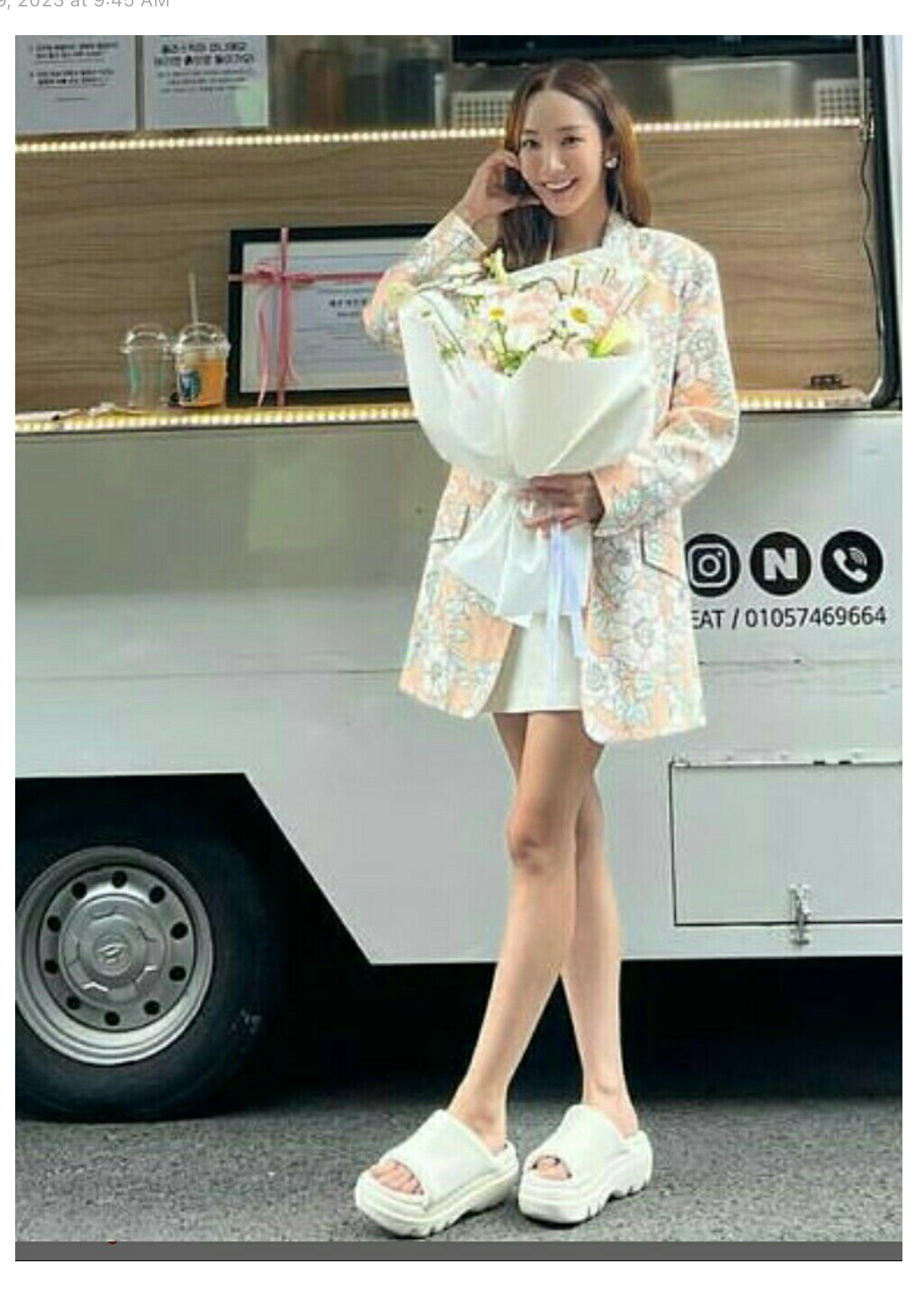 Behind-the-scenes cut of Park Minyoung