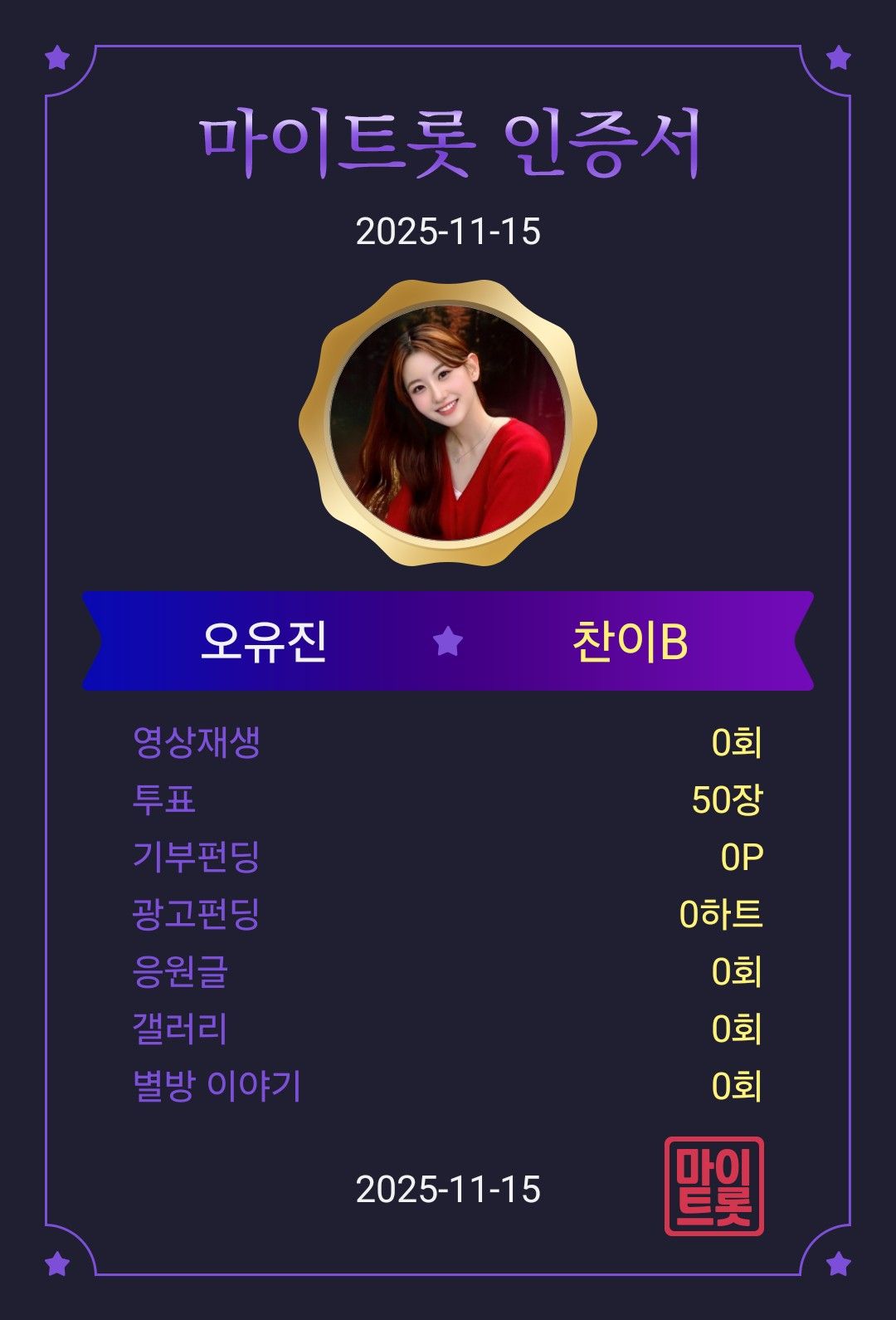 Latest photo of Oh Yujin