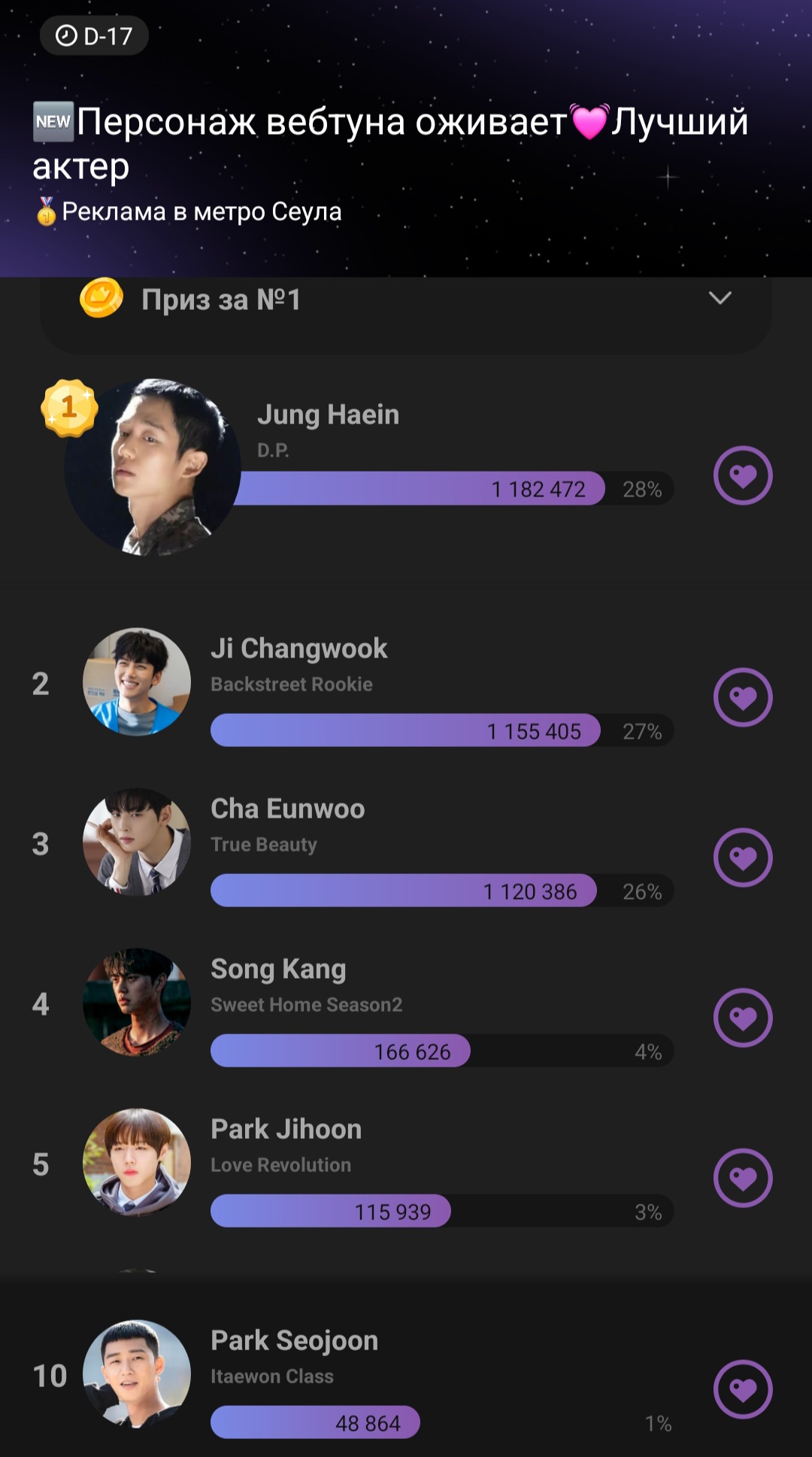 Today's popular wallpaper in Park Seojoon community