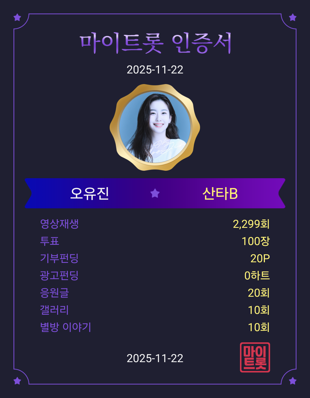 오유진 팬이 찍은 순간