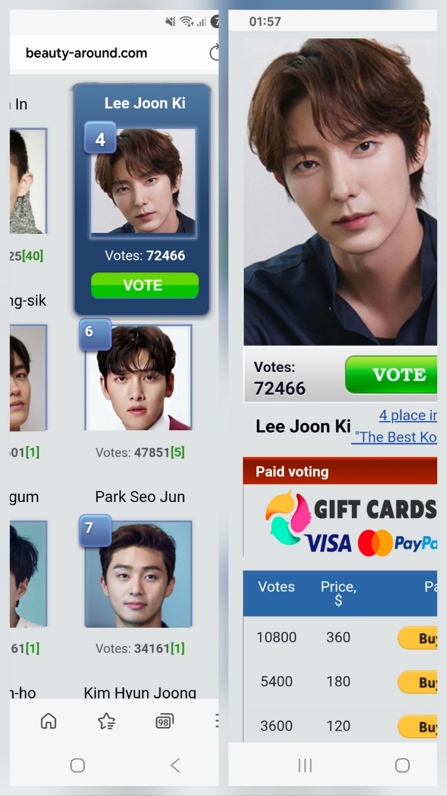 Representative background image loved by Lee Joongi fandom