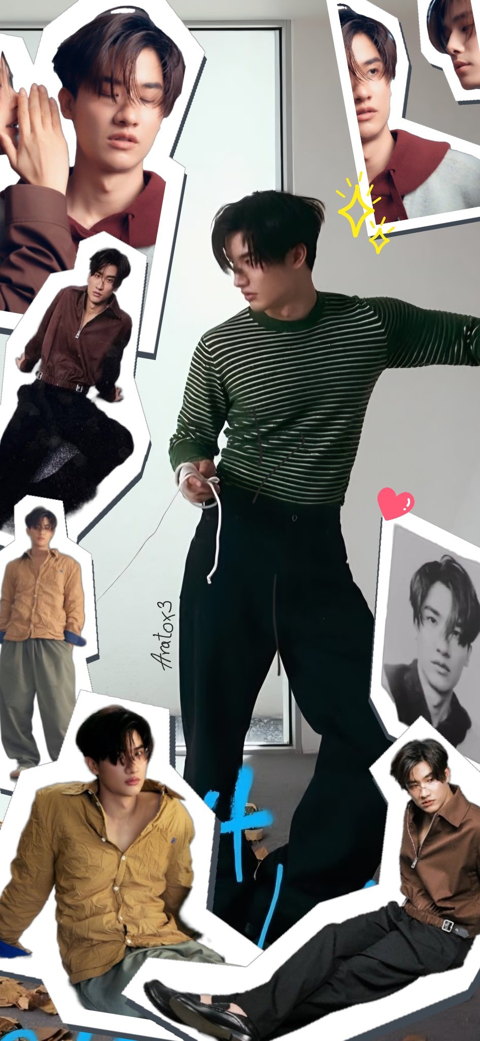 Special wallpaper made by Tay Tawan Vihokratana's fans