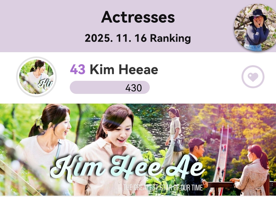 Recent activity shot of Kim Heeae