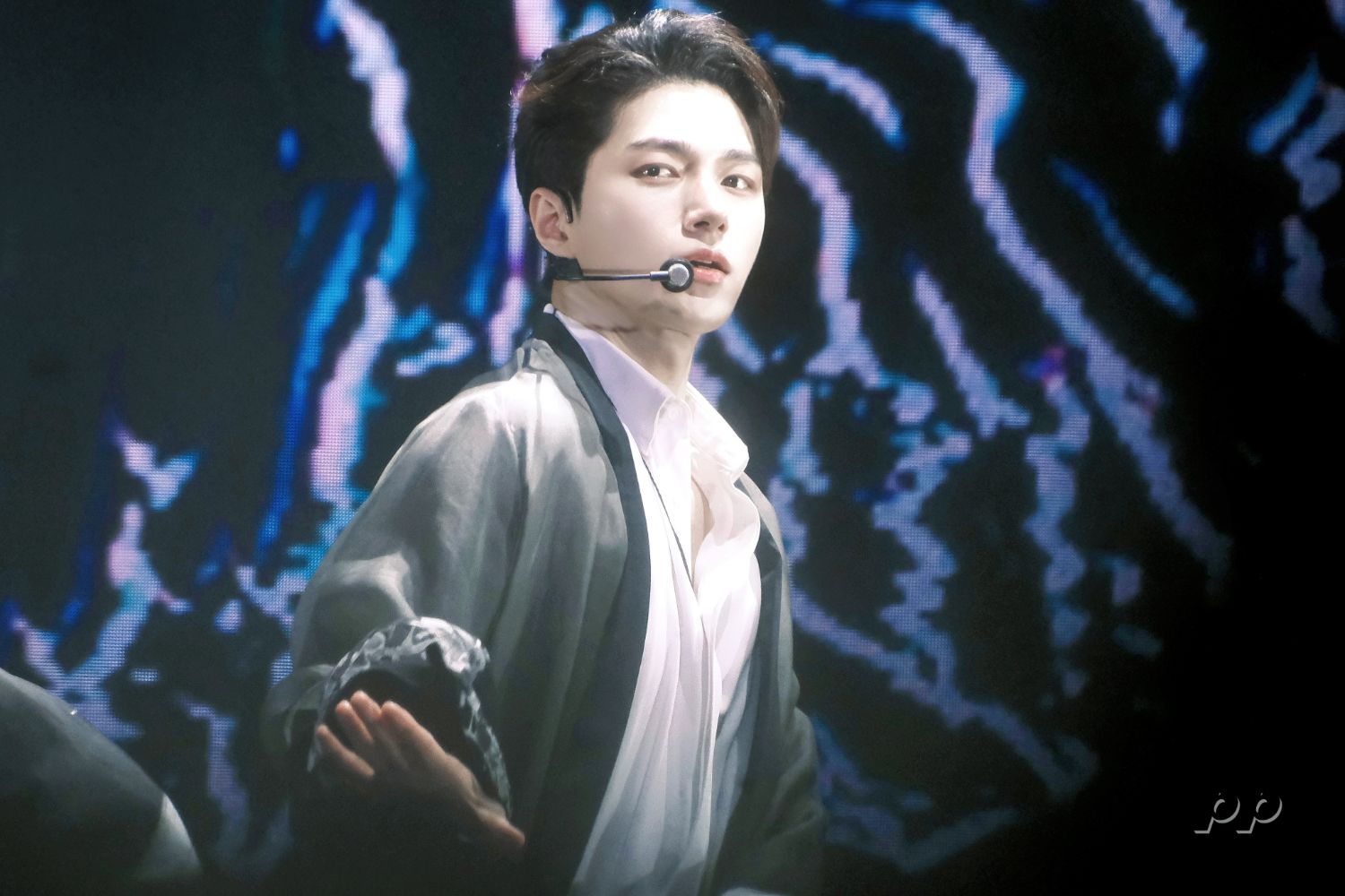 Recent activity shot of Kim Myungsoo (L)