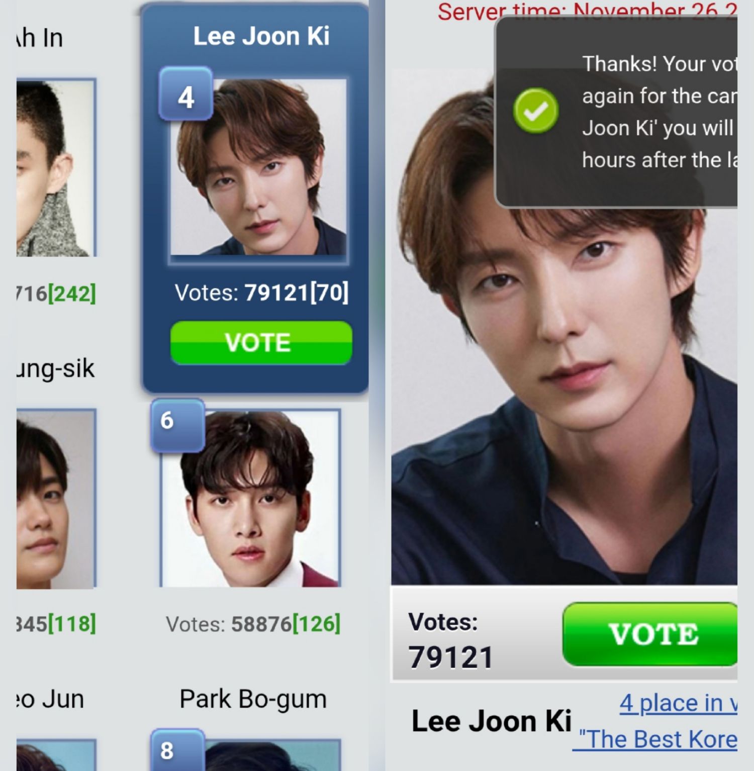 A moment captured by a fan of Lee Joongi