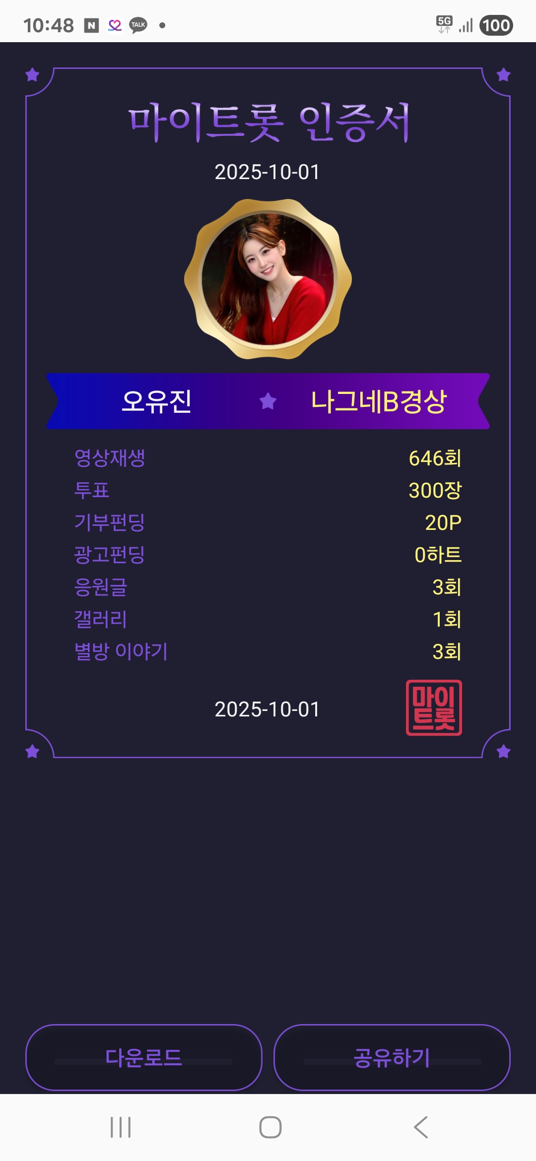 Representative background image loved by Oh Yujin fandom