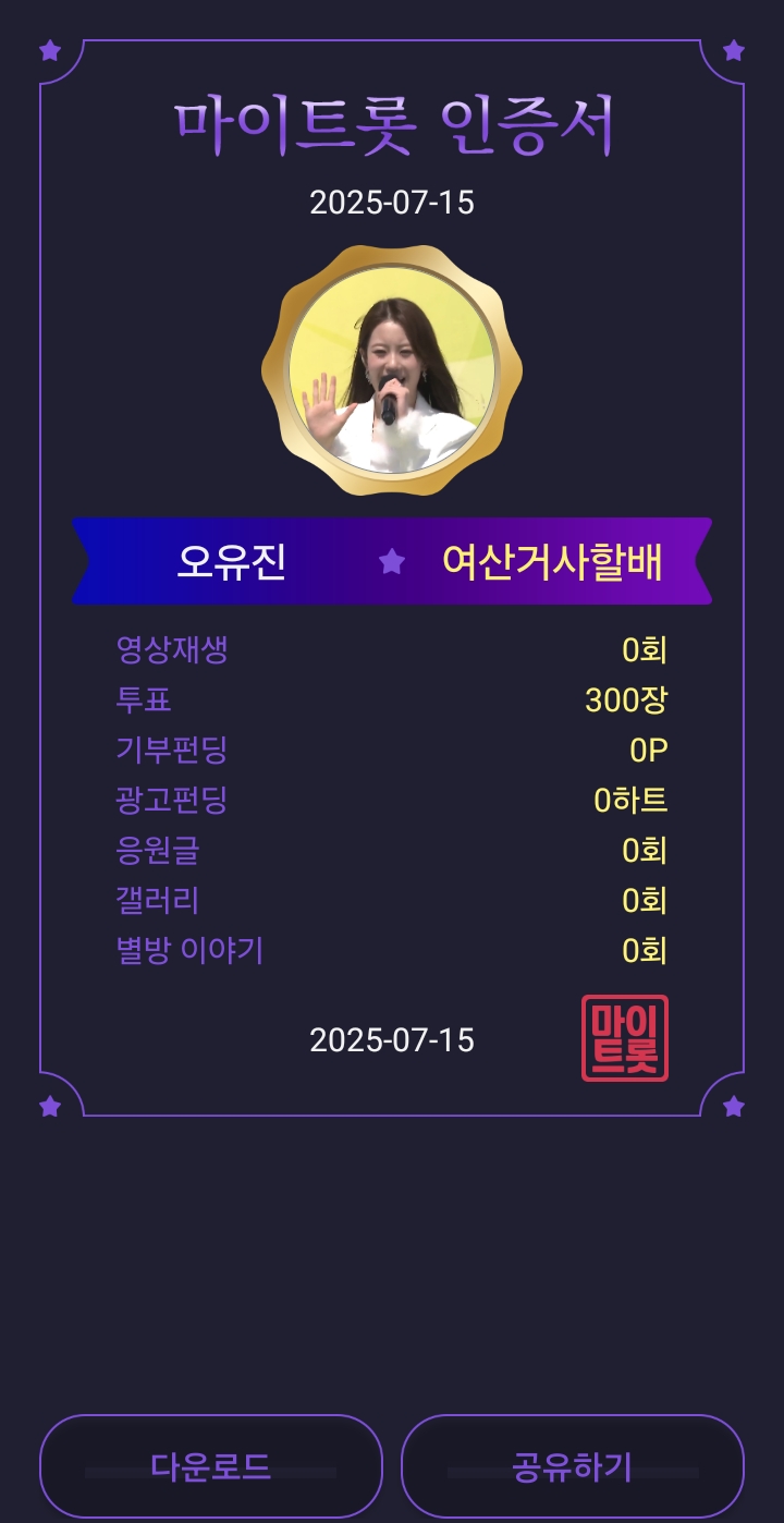 Recent activity shot of Oh Yujin