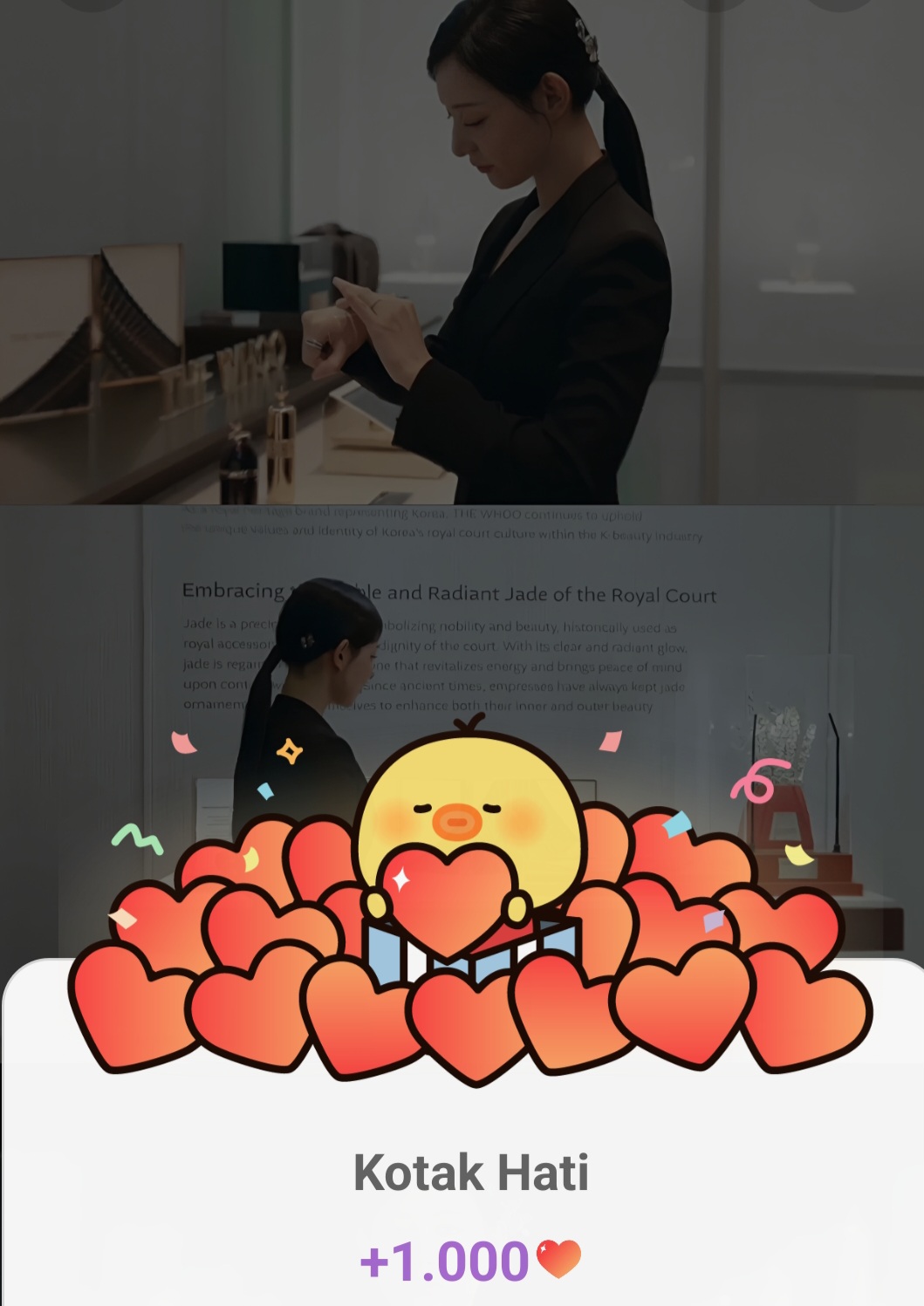 Behind-the-scenes cut of Kim Jiwon