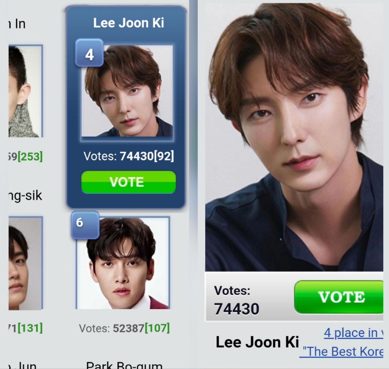 Behind-the-scenes cut of Lee Joongi