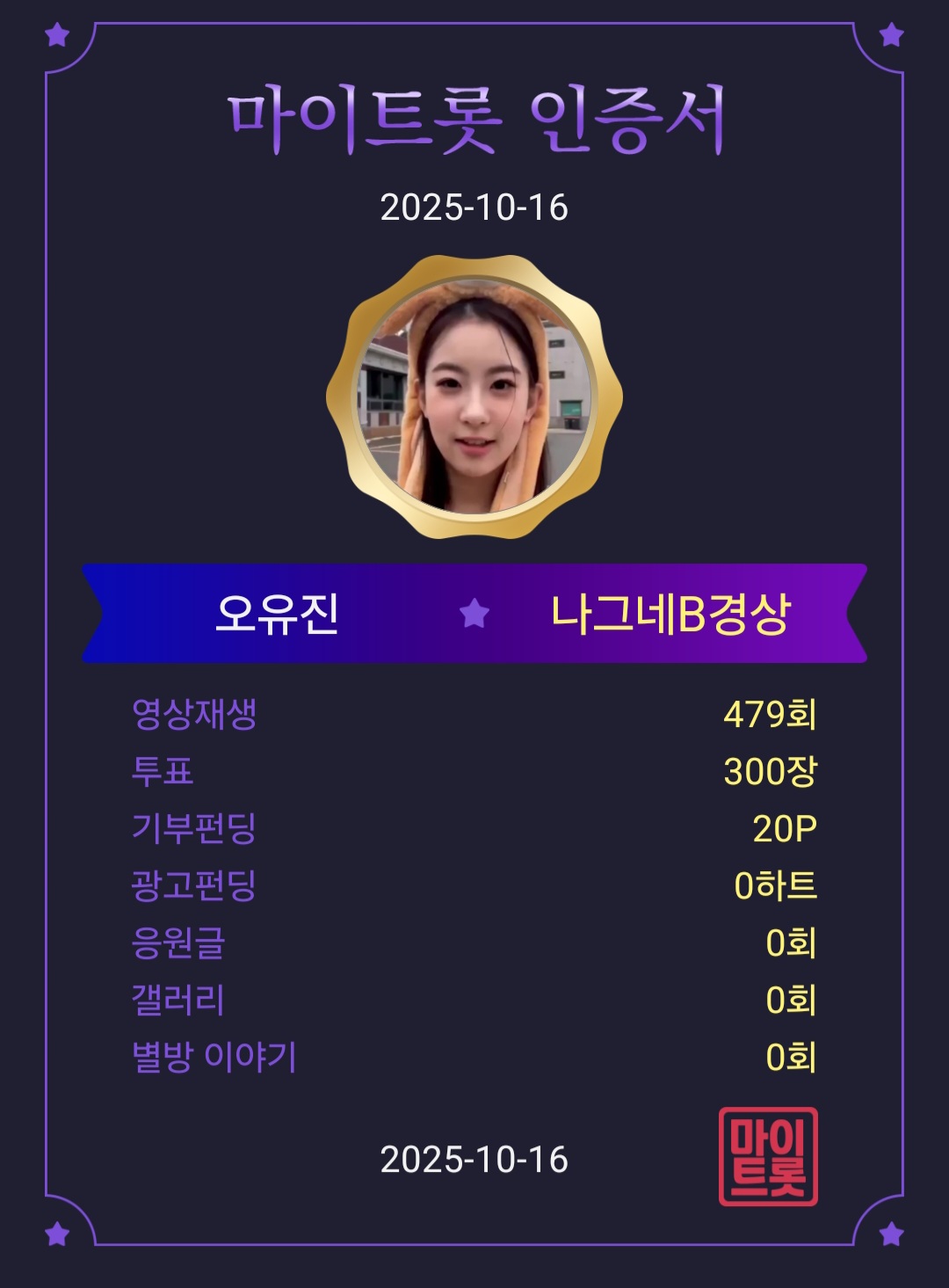 Latest photo of Oh Yujin