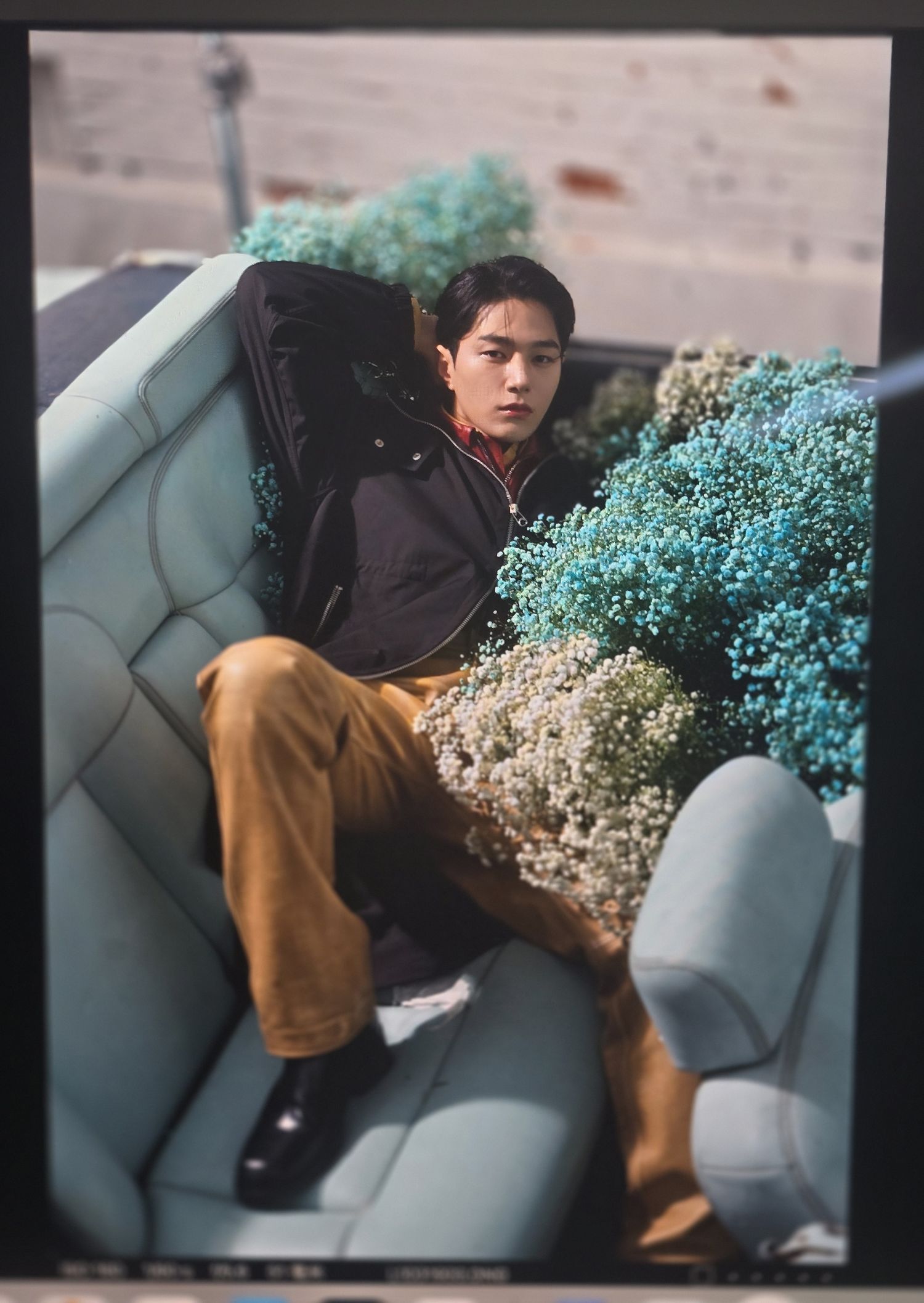 Recent activity shot of Kim Myungsoo (L)