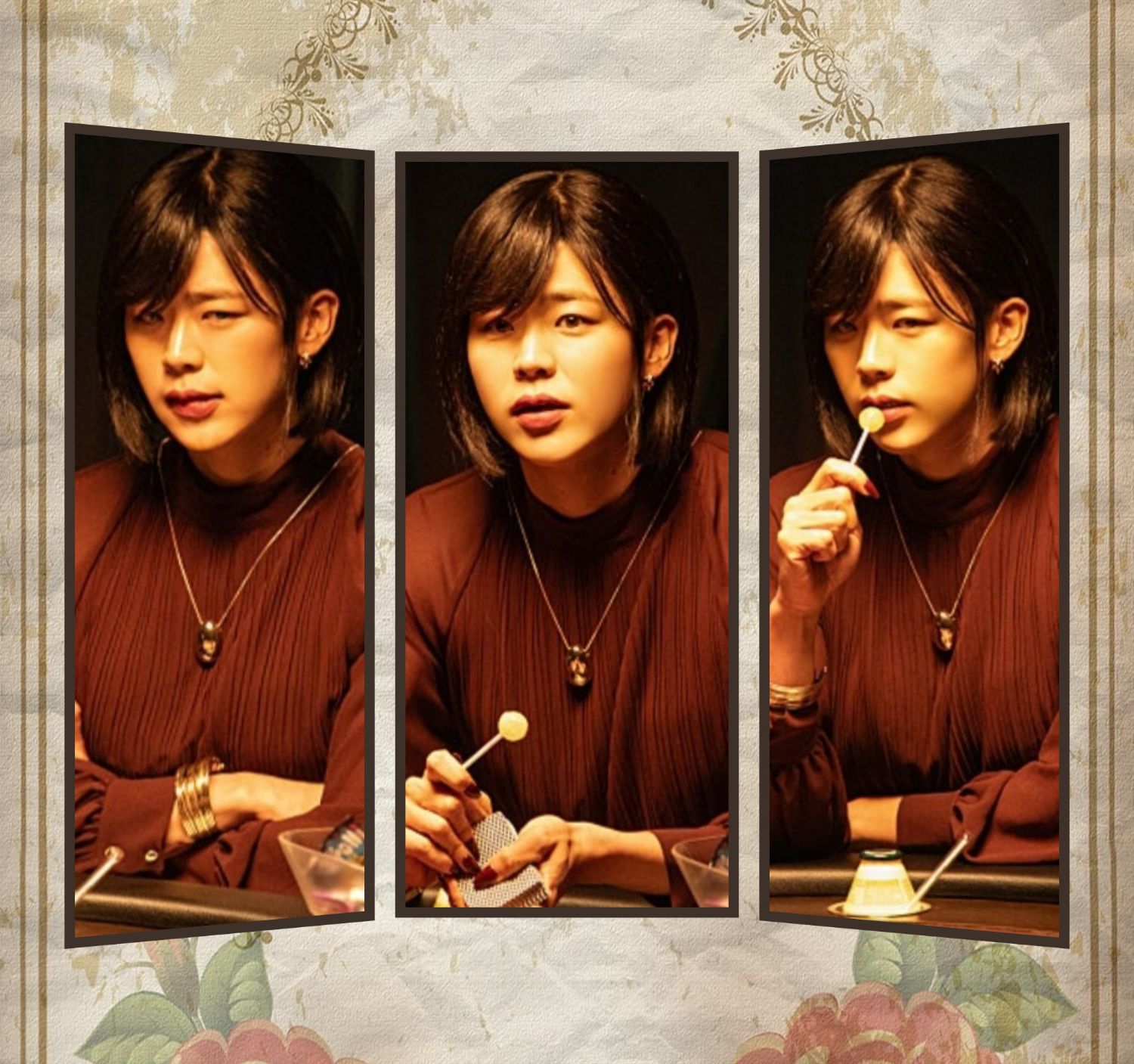 Behind-the-scenes cut of Park Jihyeon