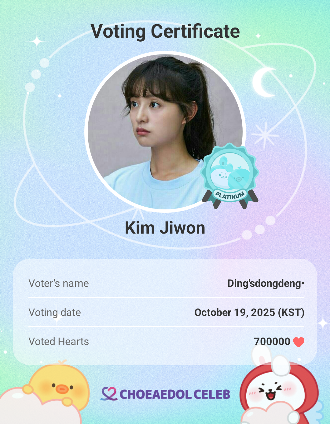 Latest photo of Kim Jiwon