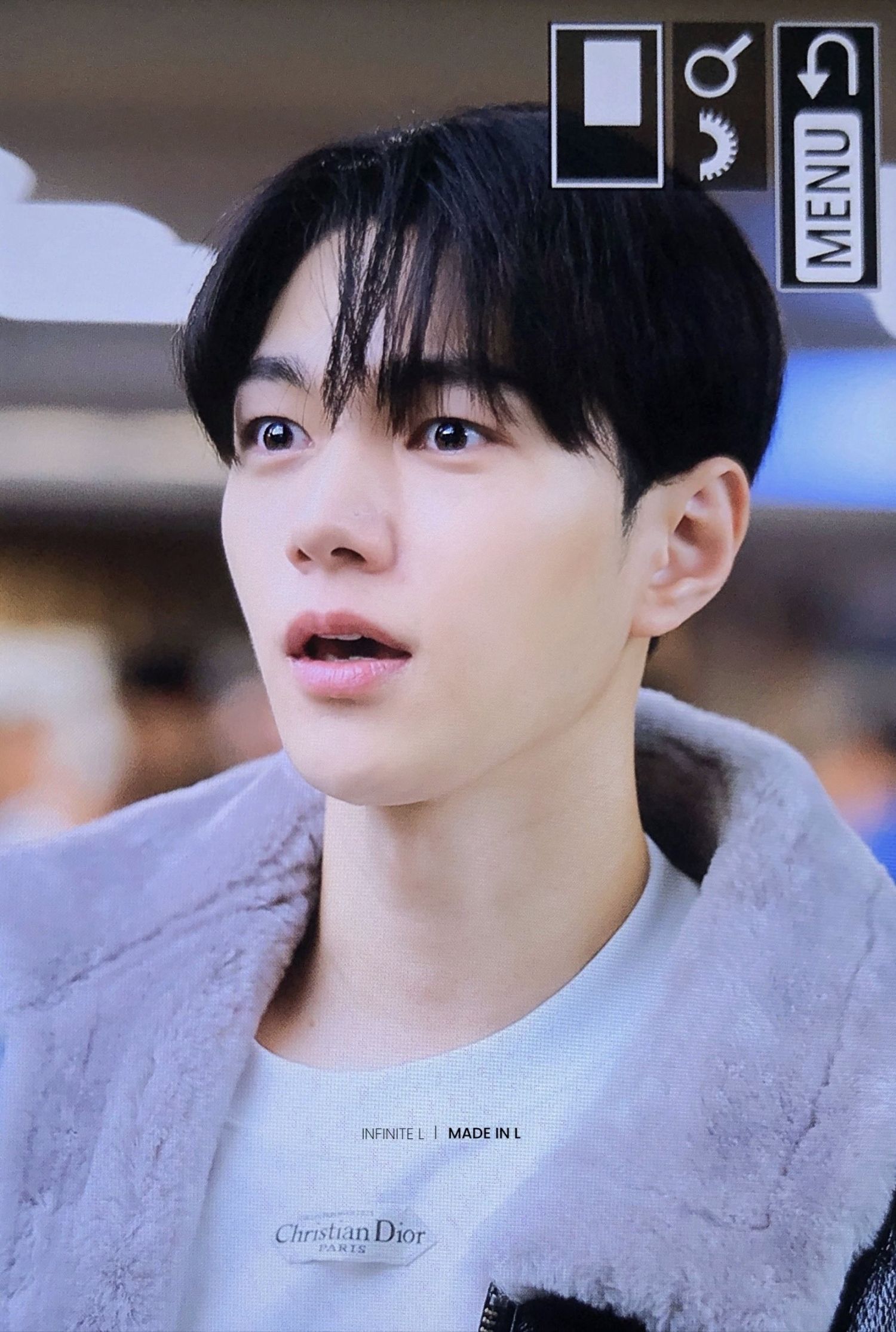 Recent activity shot of Kim Myungsoo (L)