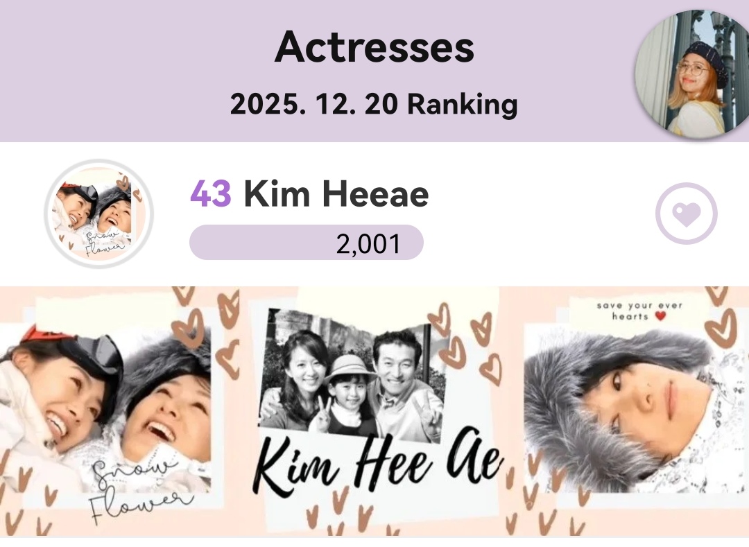 Recent activity shot of Kim Heeae