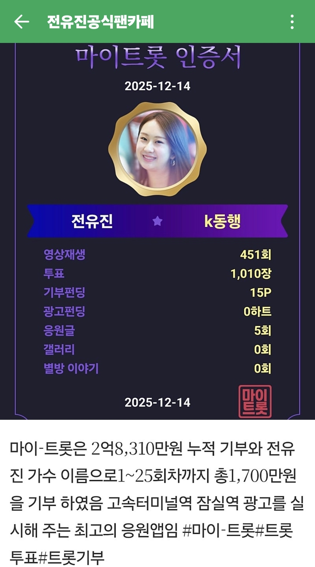 Foto kegiatan terbaru dari Jeon Yujin