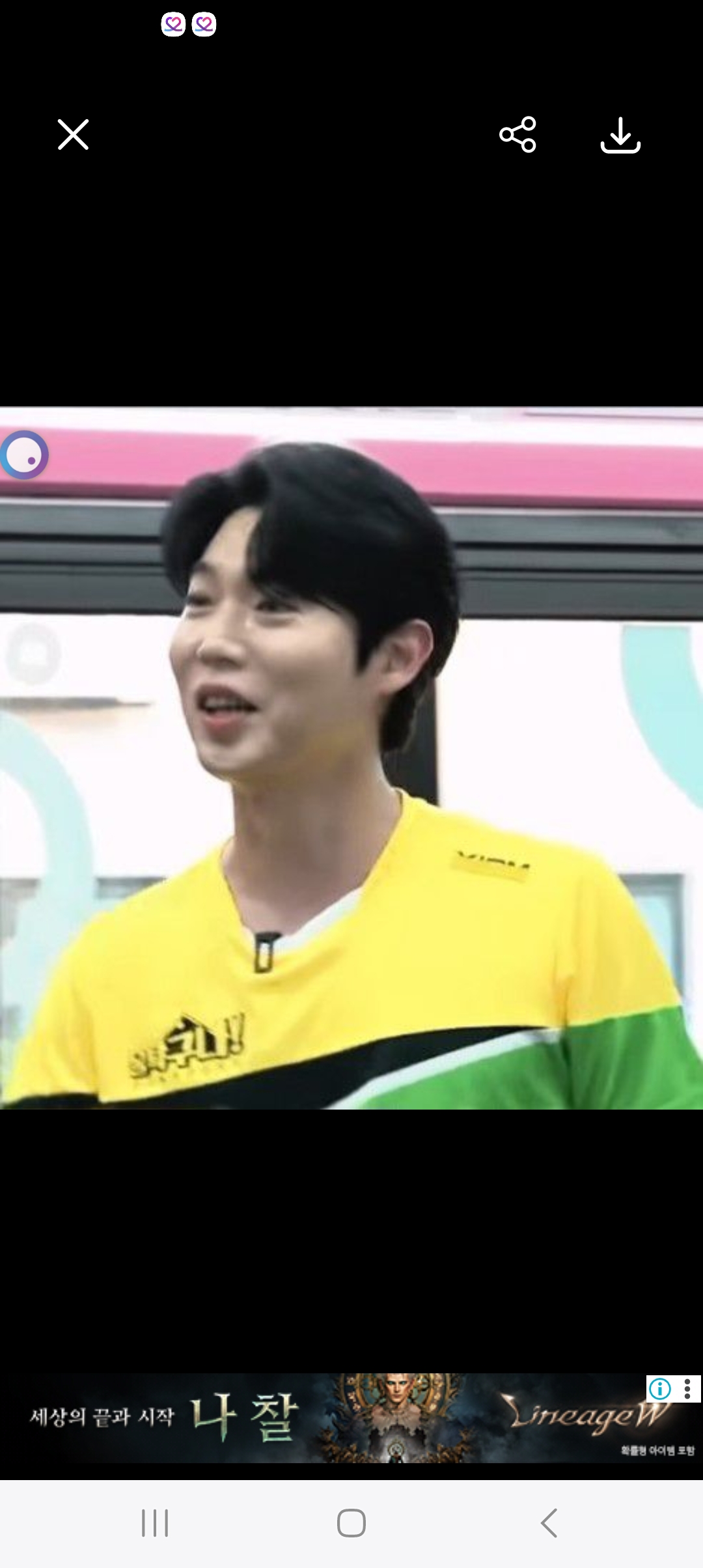 Behind-the-scenes cut of Son Taejin