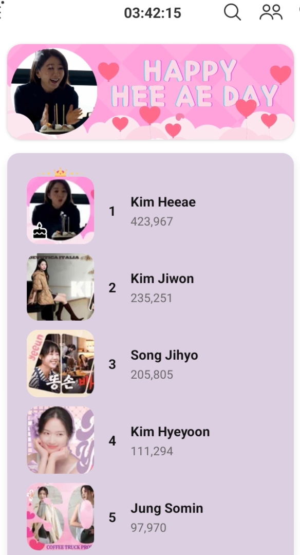 Emotional wallpaper shared by fans for Kim Heeae