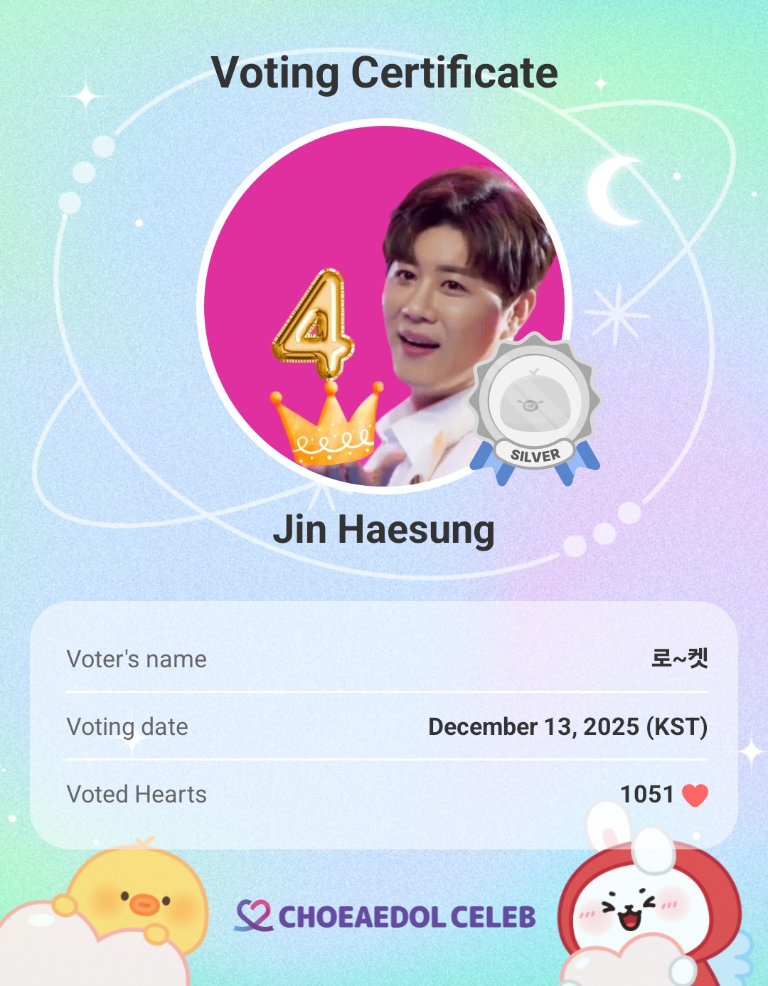 Behind-the-scenes cut of Jin Haesung