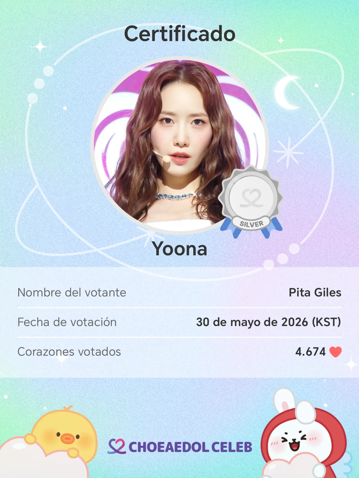 Recent activity shot of Yoona