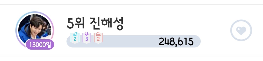 Recent activity shot of Jin Haesung