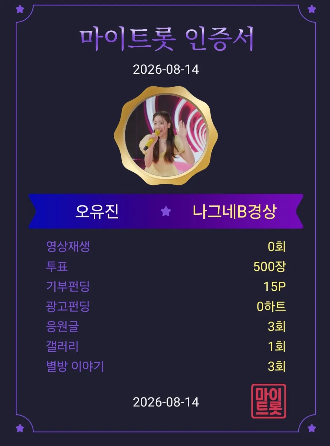 오유진의 비하인드 컷
