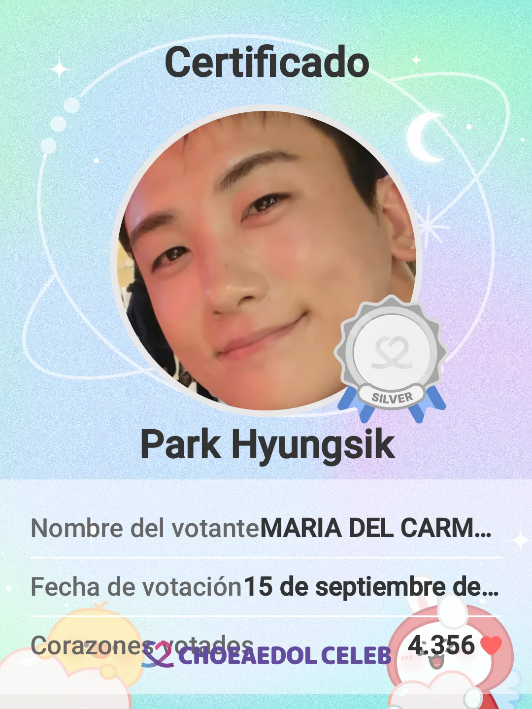 Recent activity shot of Park Hyungsik