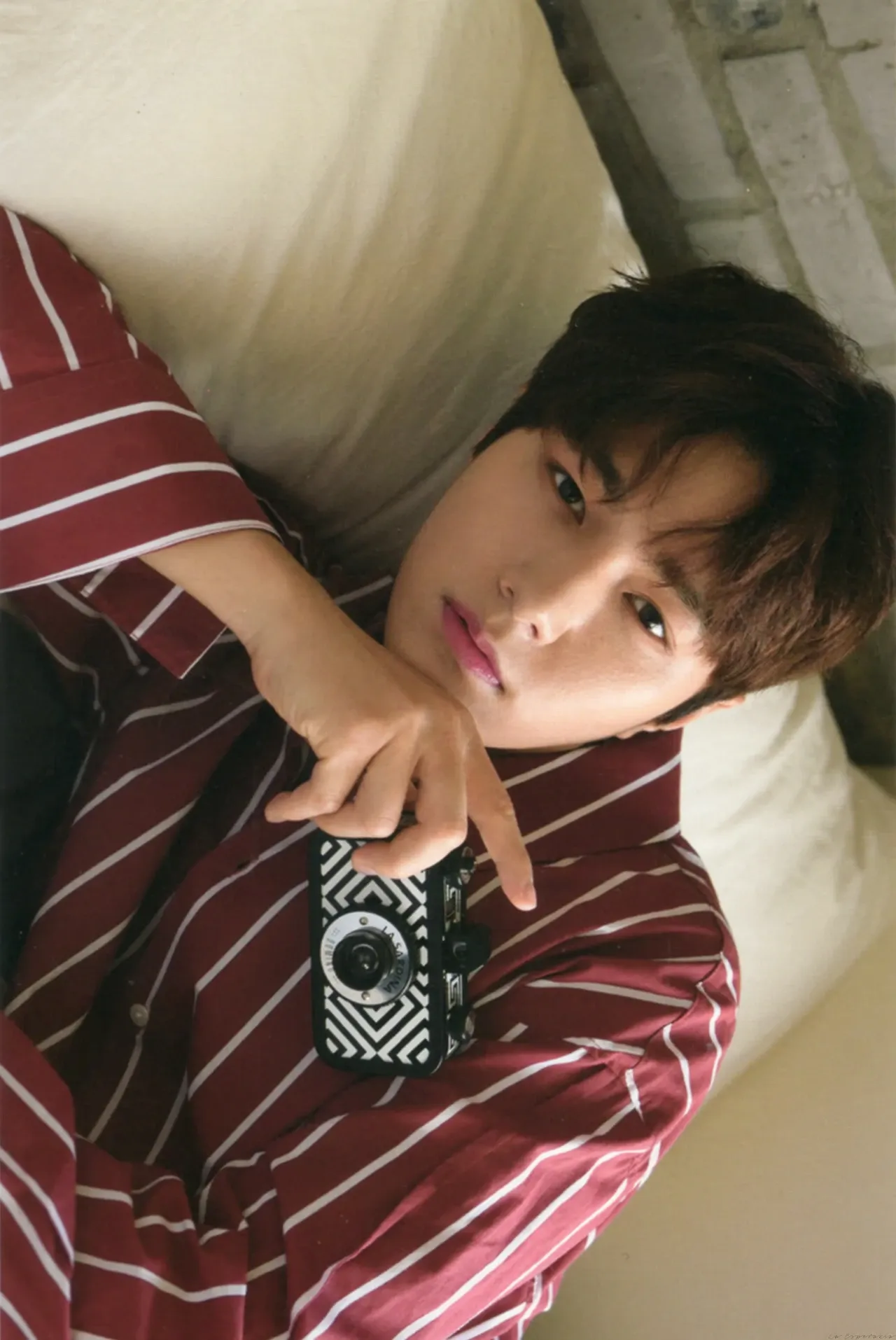 Recent activity shot of Kim Myungsoo (L)