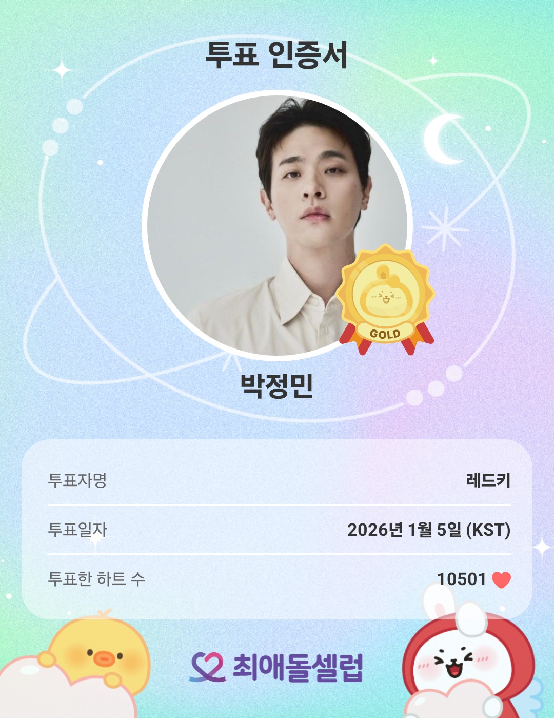 Behind-the-scenes cut of Park Jeongmin