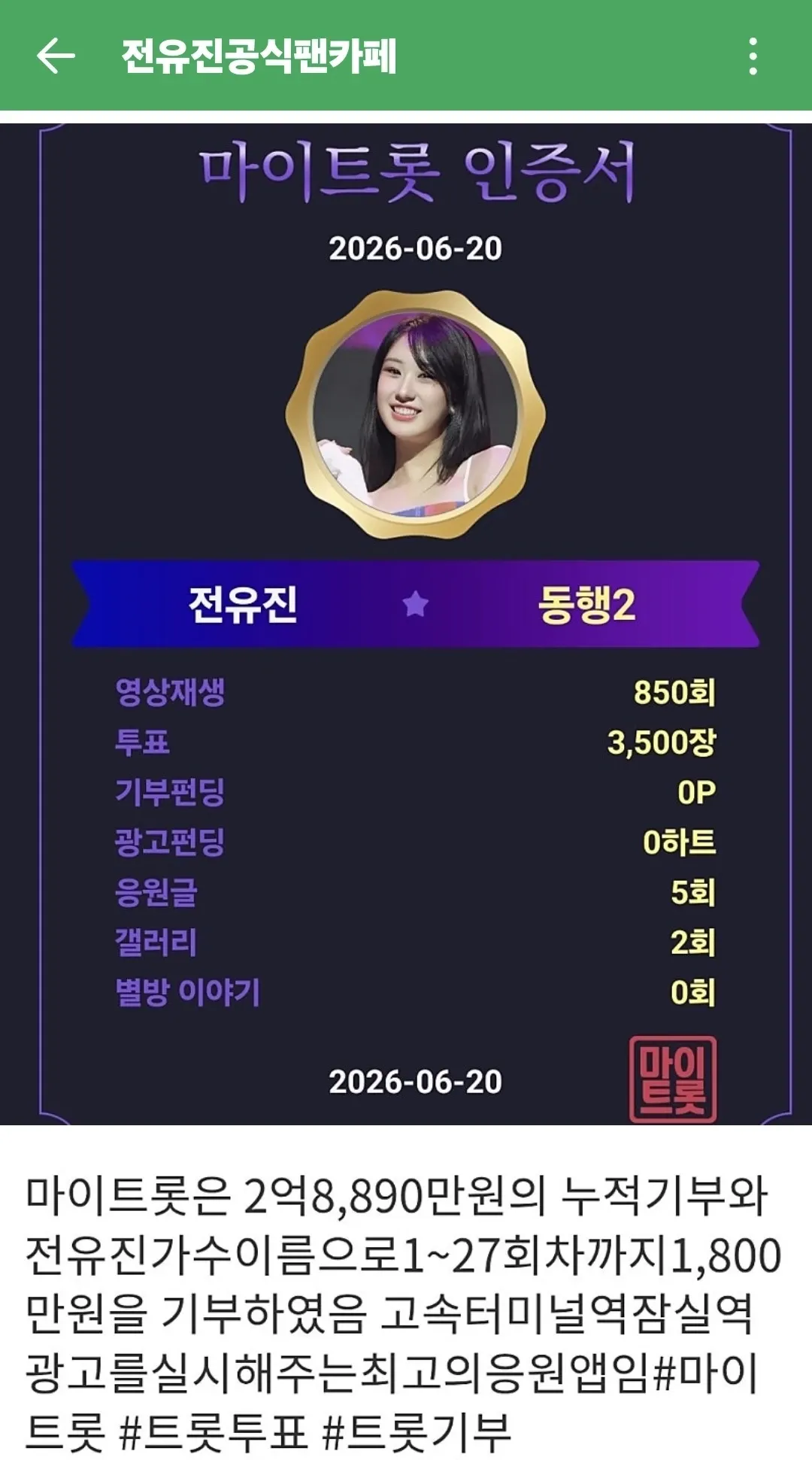 Foto kegiatan terbaru dari Jeon Yujin